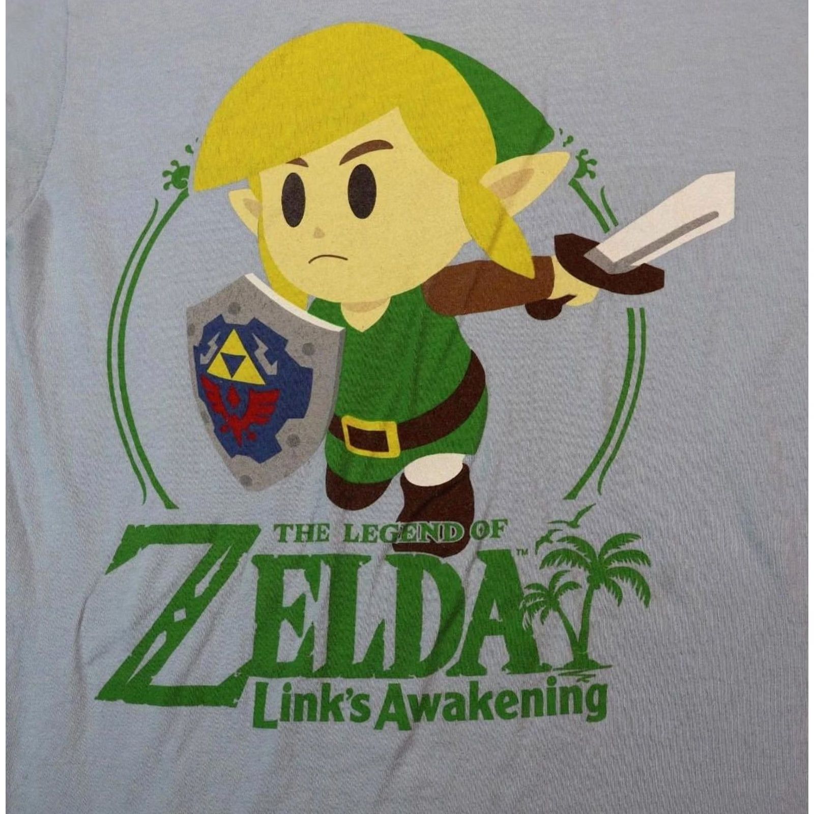 Nintendo VINTAGE Legend of Zelda Awakening Blue Small Shirt Nintendo Mens S Blue Link T-Shirt Zelda Official Nintendo Shirt Size US S / EU 44-46 / 1 - 2 Thumbnail