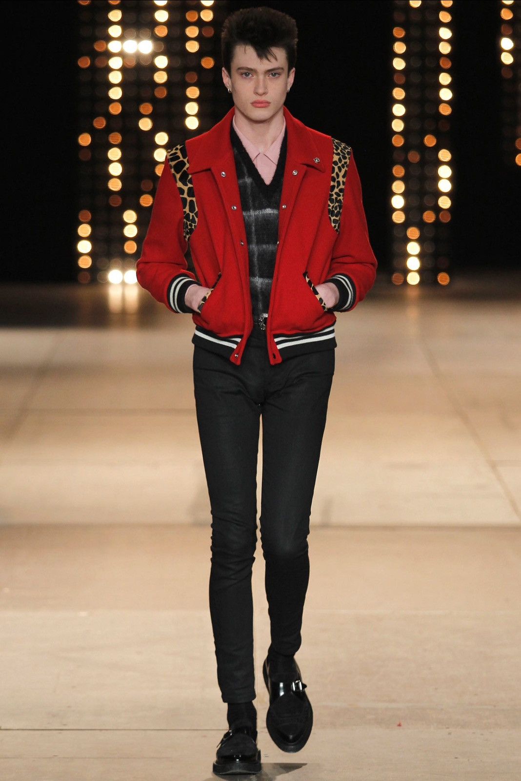 Saint Laurent SS14 Red Leo Teddy Sz. 48