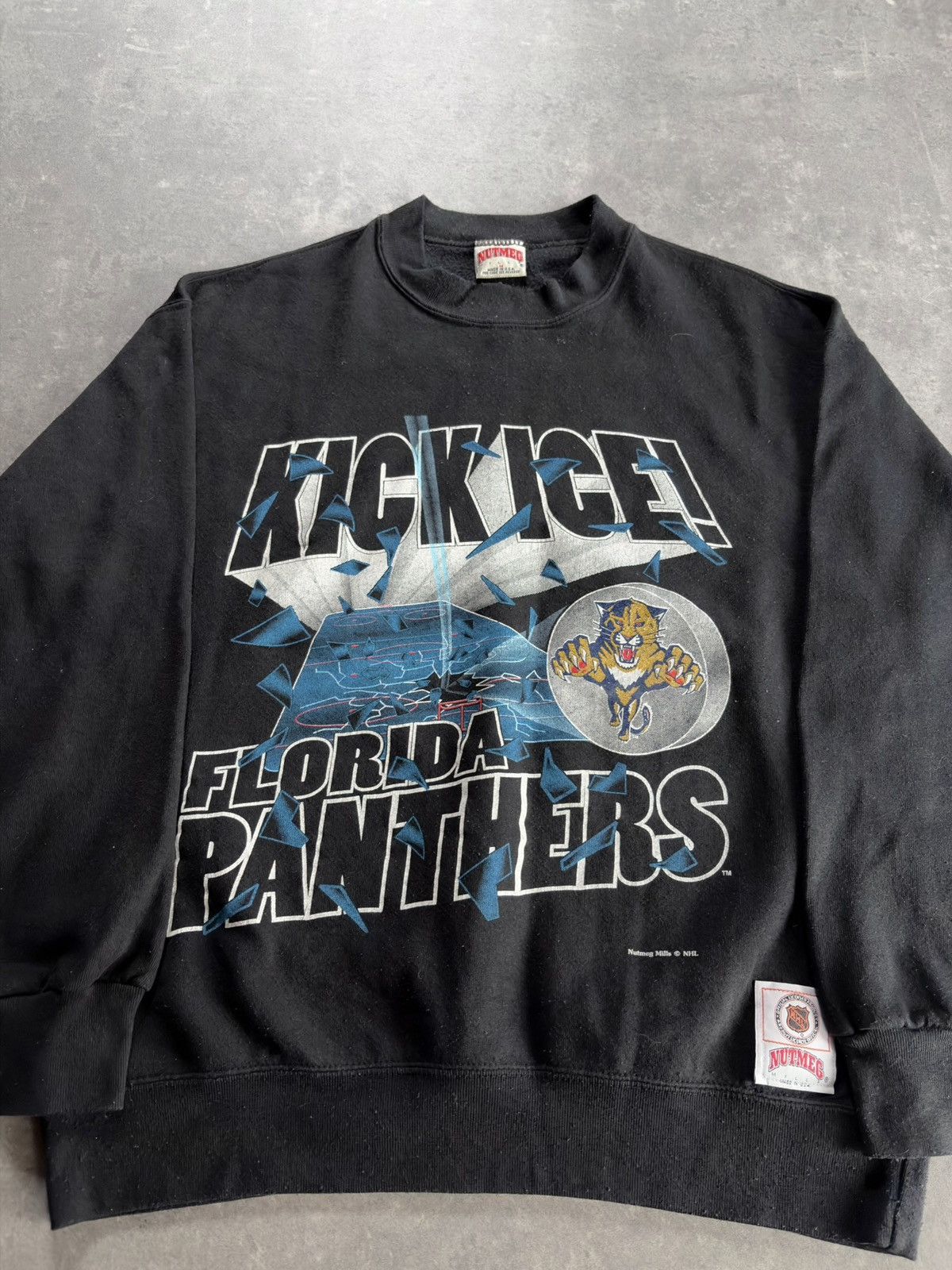 NHL 90s Nutmeg Florida Panthers Kick Ice! Crewneck Swearshirt M Size US M / EU 48-50 / 2 - 7 Thumbnail