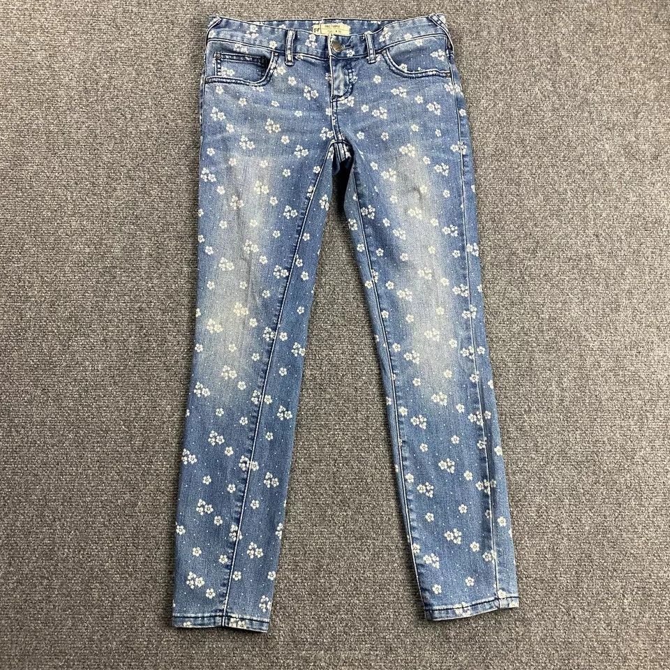 Free People Free People Jeans Women's W 25 Denim Floral Distressed Size 25" / US 0 / IT 36 - 1 Thumbnail