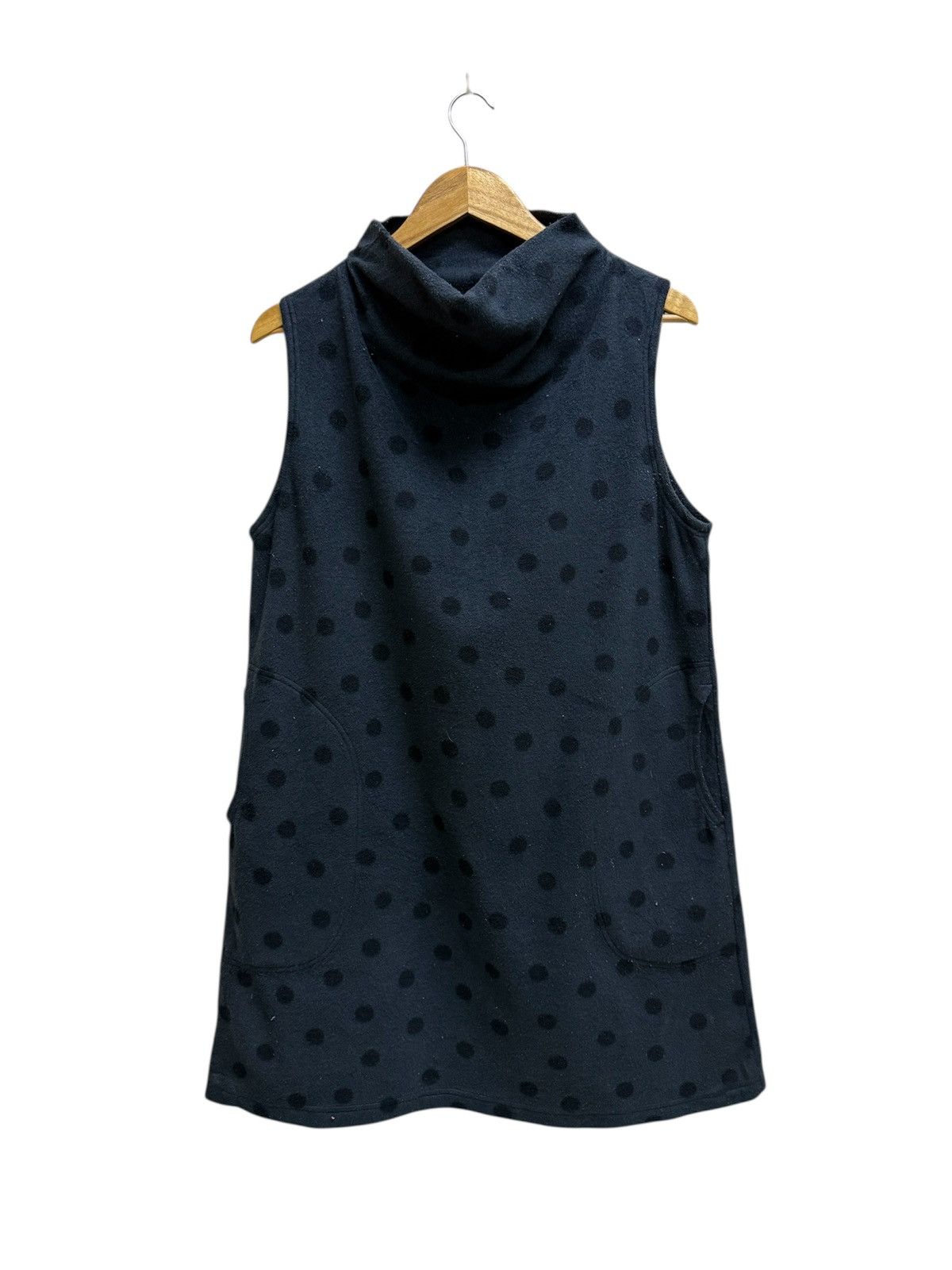 Yohji Yamamoto Y’s for living polkadot turtle neck fleece tunic dress Size M / US 6-8 / IT 42-44 - 1 Thumbnail