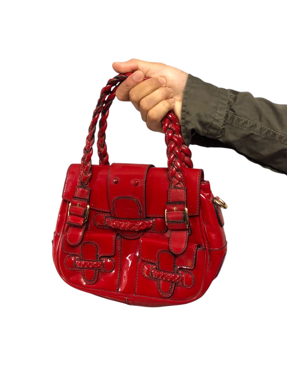 Valentino Valentino Garavani Burgandy Leather Handbag Size ONE SIZE - 7 Thumbnail
