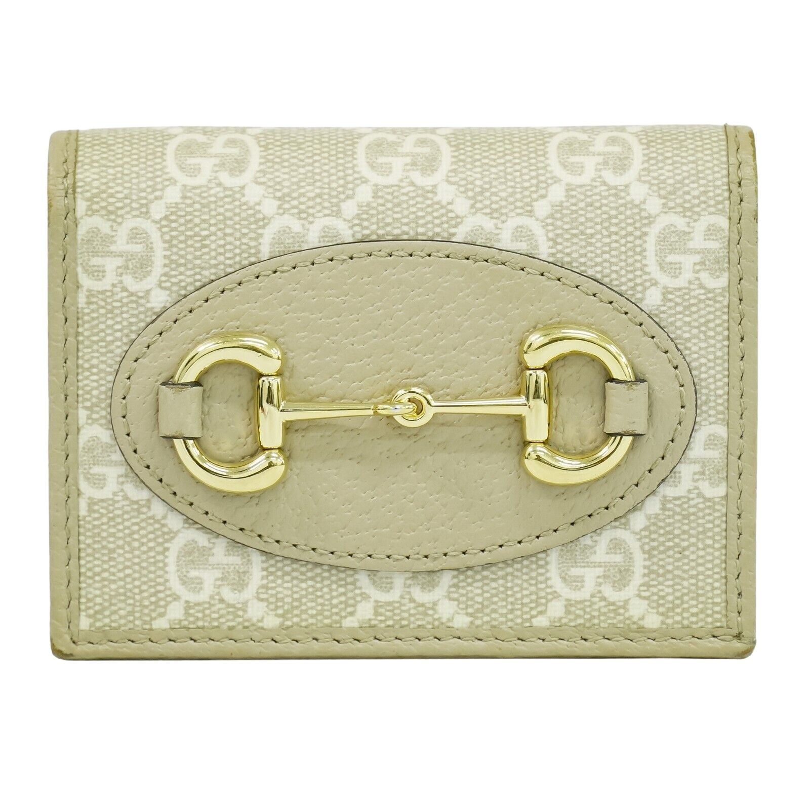 Gucci Horsebit Beige Canvas Wallet (Pre-Owned) Size ONE SIZE - 1 Thumbnail