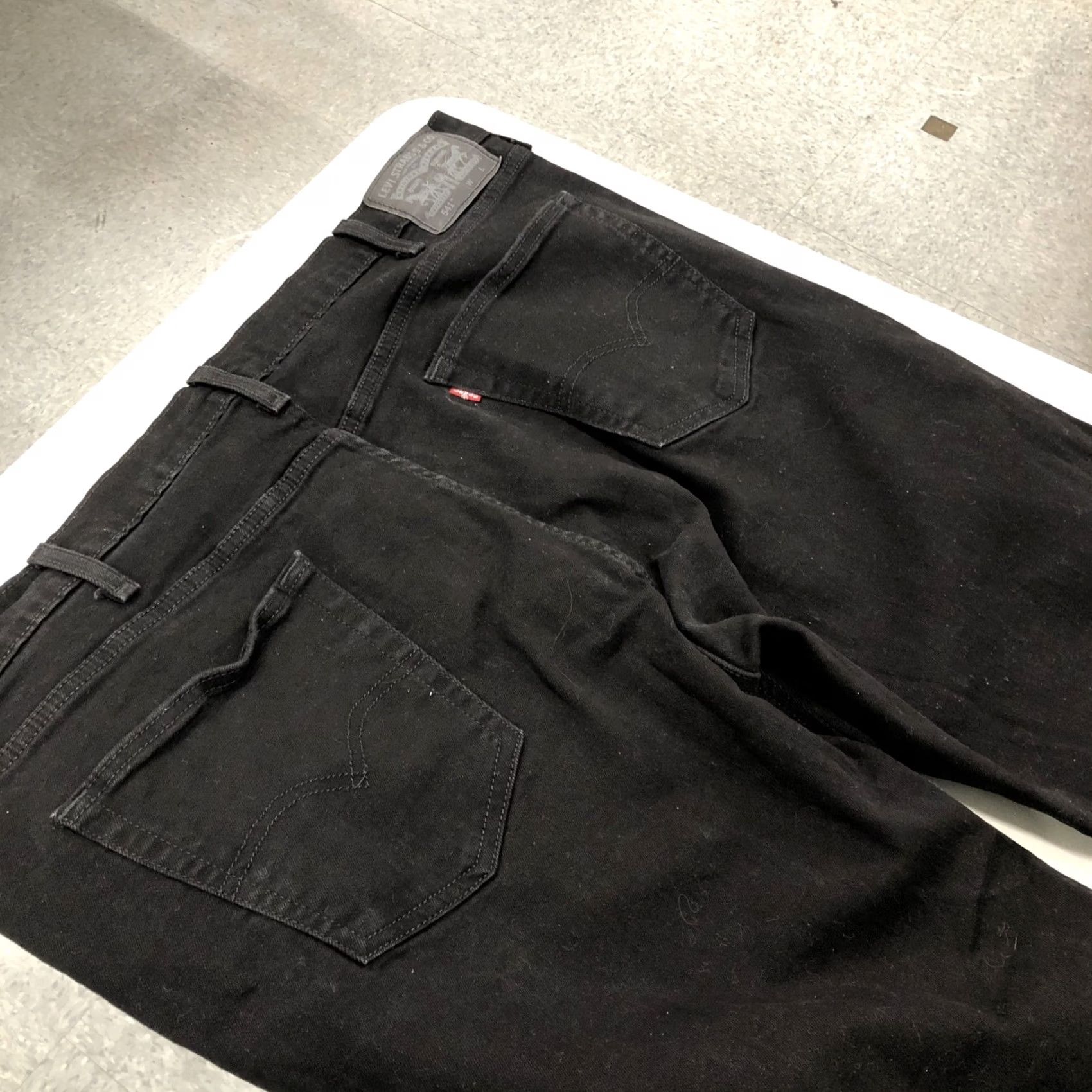 Levi's Levi's 541 Jeans Mens 44x30 Black Straight Athletic Fit Dark Wash Denim Stretch Size US 44 / EU 60 - 5 Thumbnail