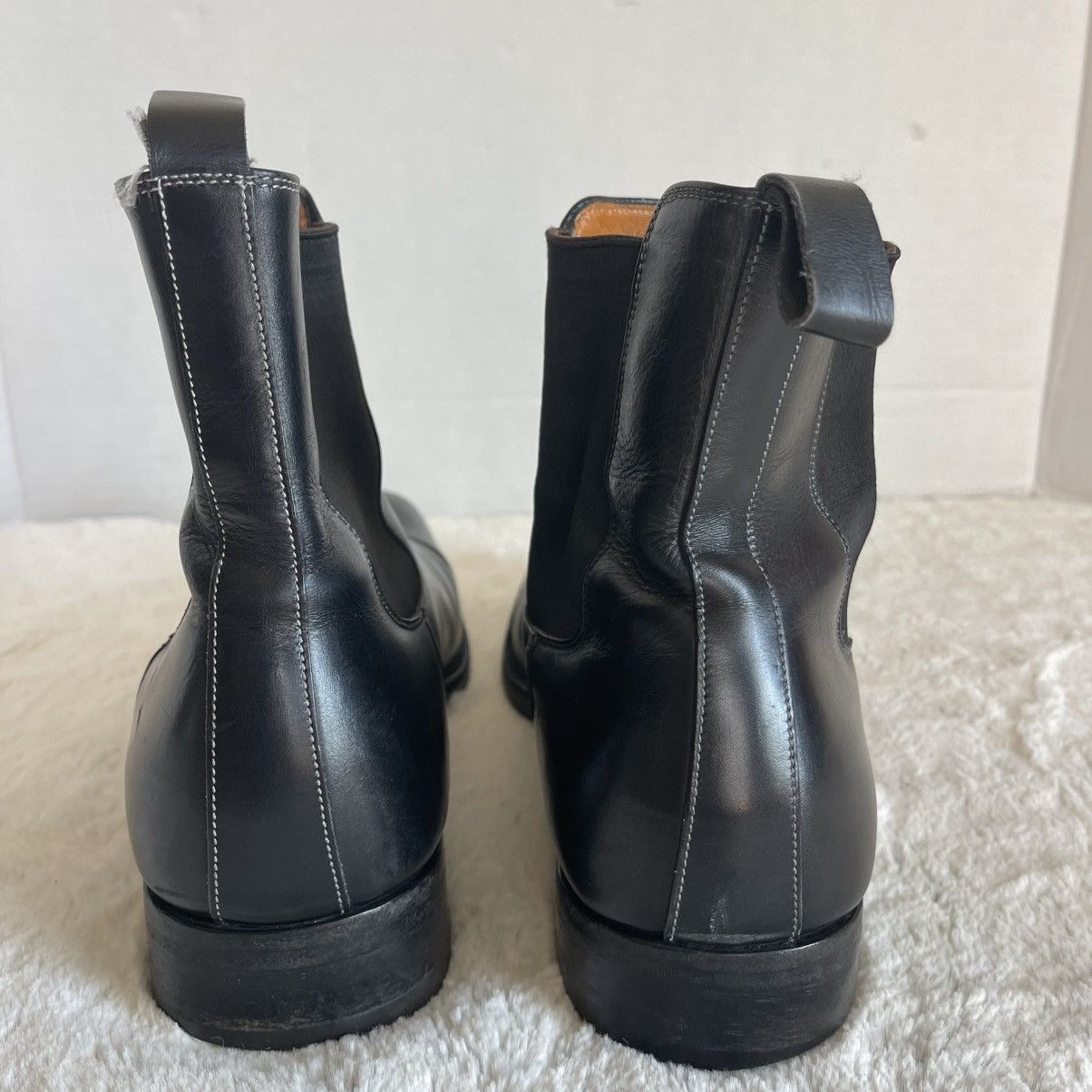 Santoni Santoni Black Leather Men's Detoxify Chelsea Boots size 9.5 Size US 9.5 / EU 42-43 - 3 Thumbnail