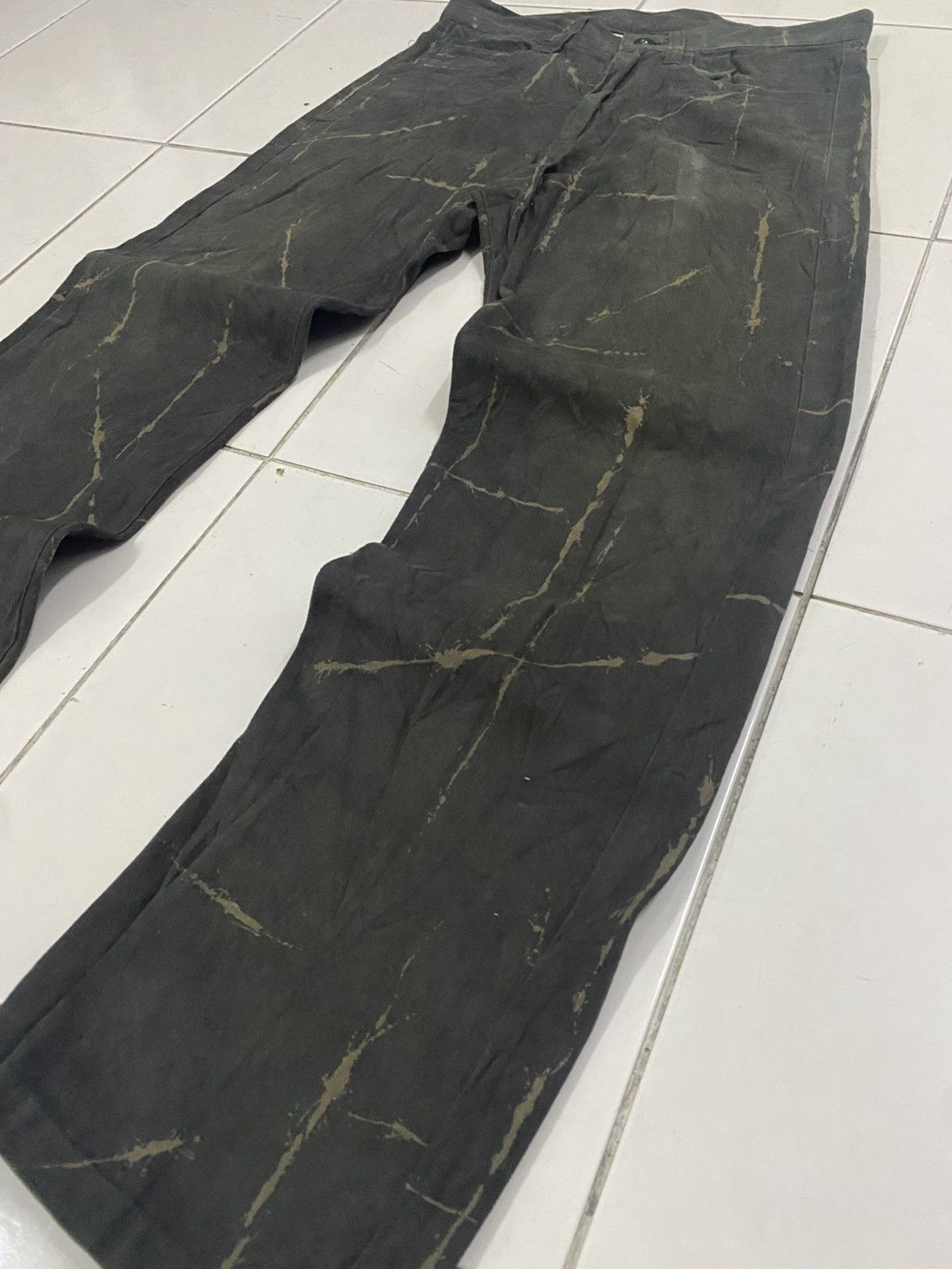 Japanese Brand VTG TESS HIRO Japan Distressed Scratch Denim Pants Size US 30 / EU 46 - 4 Thumbnail