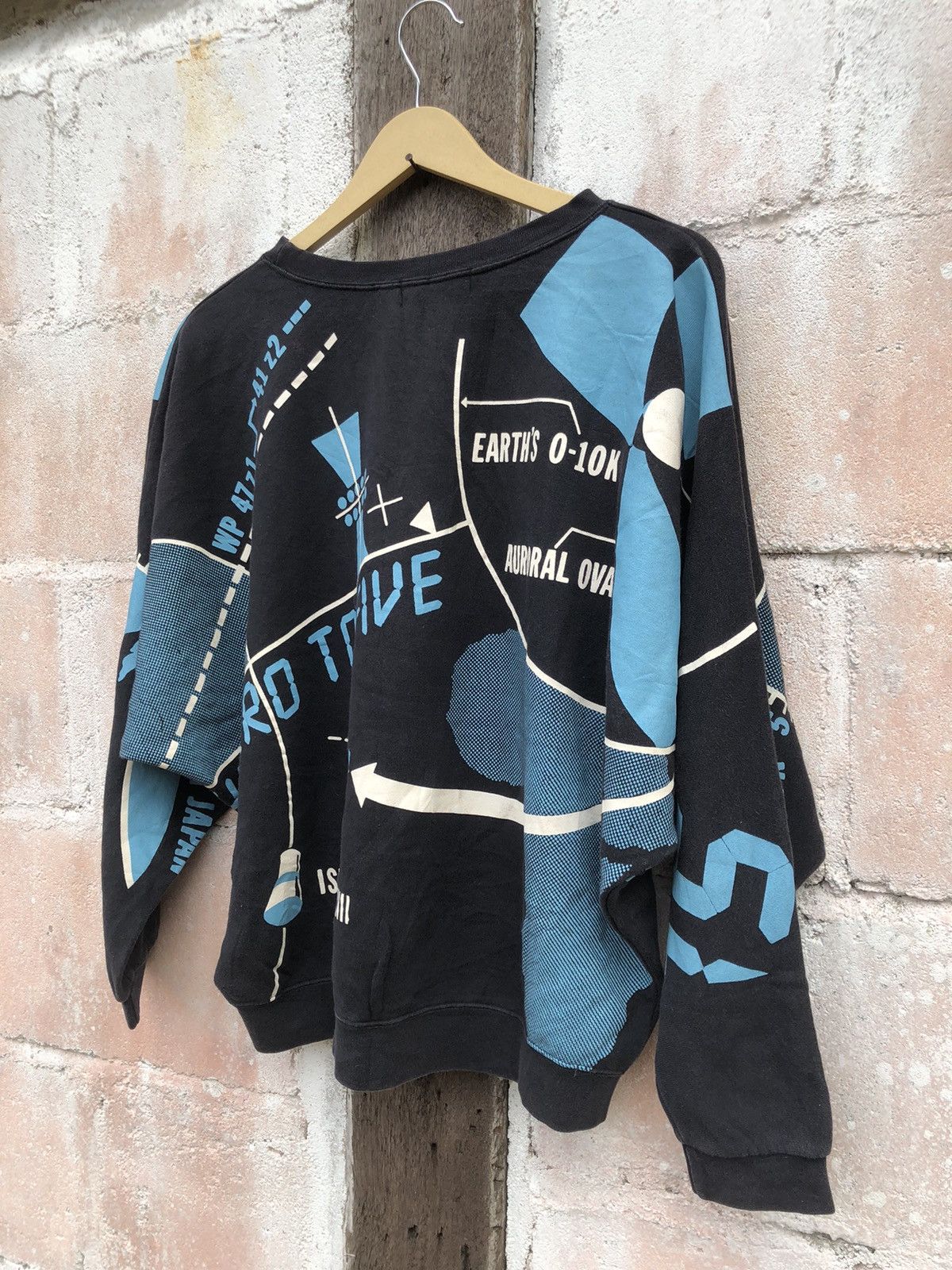 Designer Kansai Yamamoto Full Print Baggy Sweatshirt Size US M / EU 48-50 / 2 - 7 Thumbnail