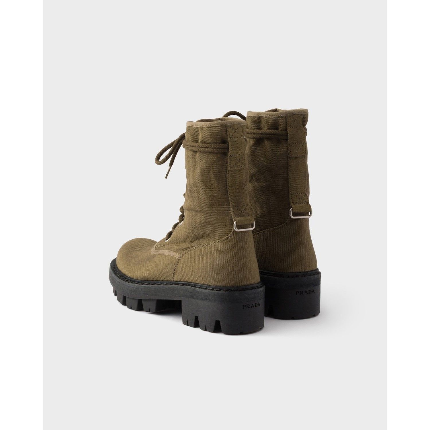 Prada PRADA $1650 Forest Green Canvas Boots New And Authentic (Wom Size US 11 / IT 41 - 5 Thumbnail
