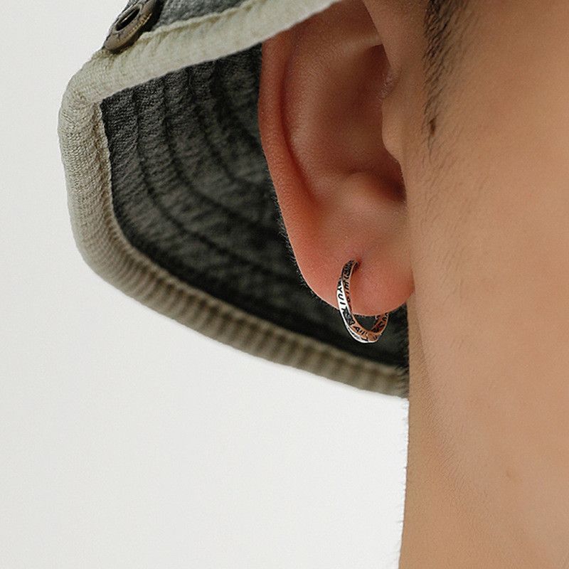 Jewelry × Sterling Silver Punk Earrings One Pairs Chrome Jewelry Size ONE SIZE - 1 Thumbnail