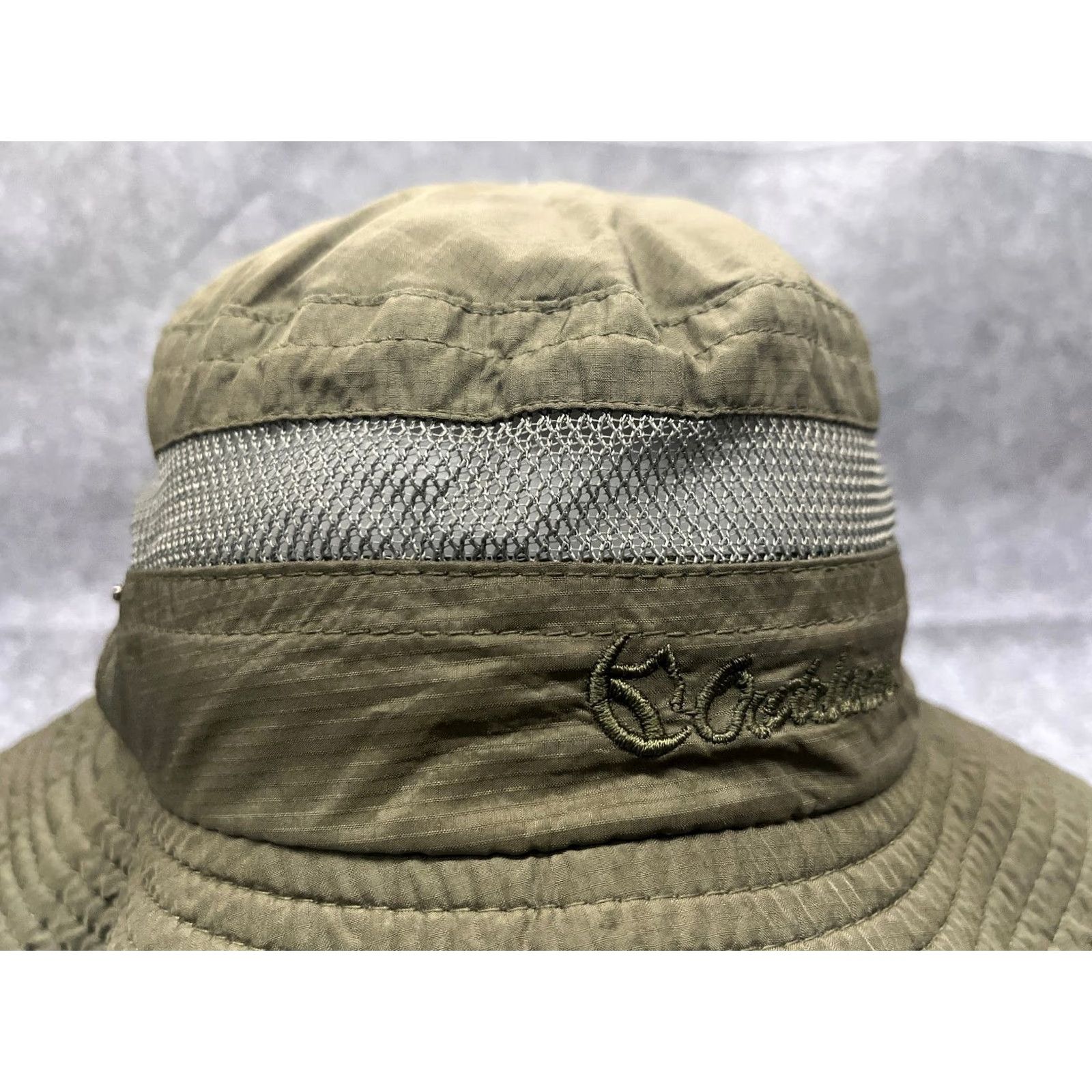 Vintage Outdoors Adult One Size Green Sun Hat Hat/Cap Camp Beach Outdoor Knits Polyester 100% Adjustable, Sun, Travel, Activewear Mens Womens Size ONE SIZE - 2 Thumbnail