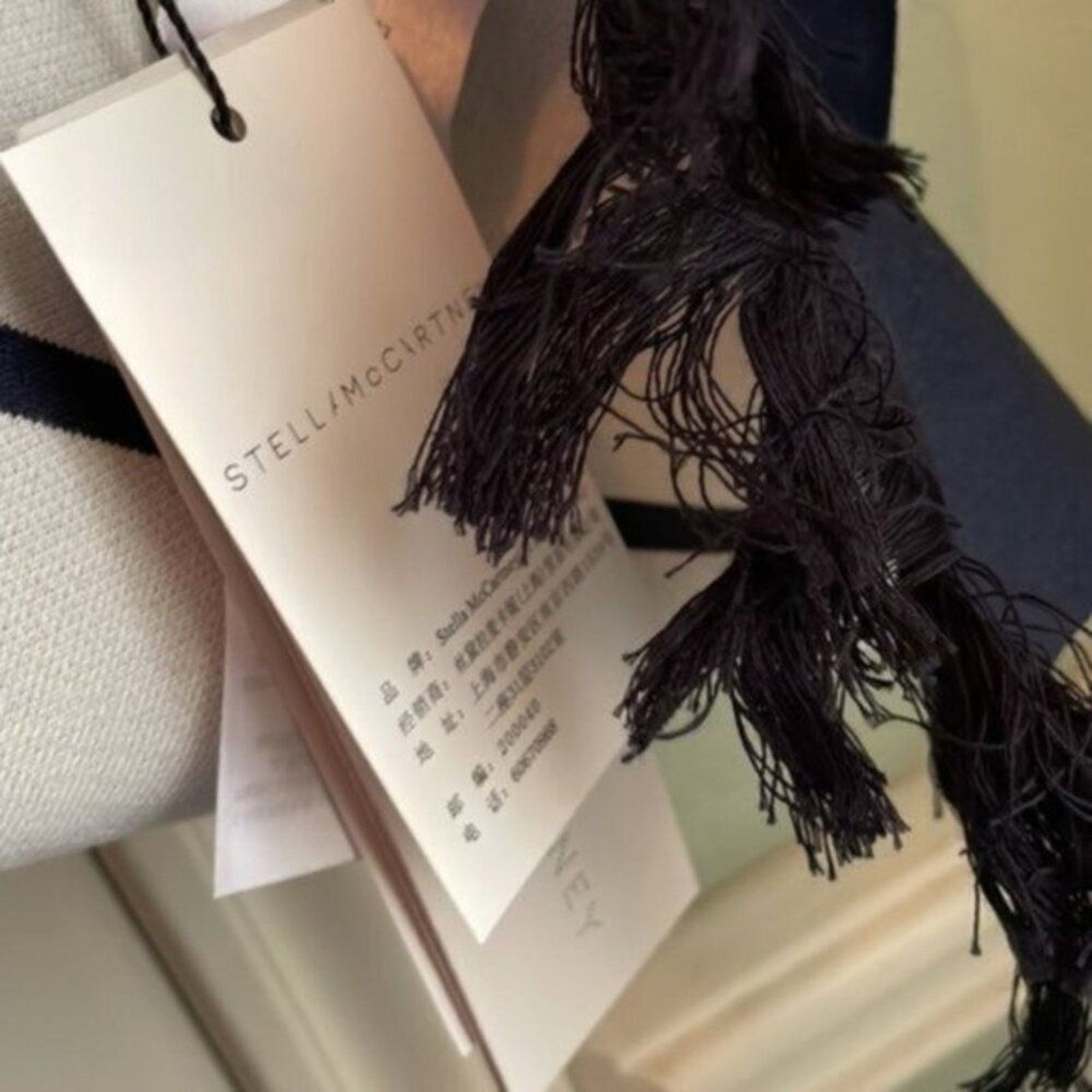 Stella McCartney Stella McCartney knit scarf blue black and white Size ONE SIZE - 6 Thumbnail