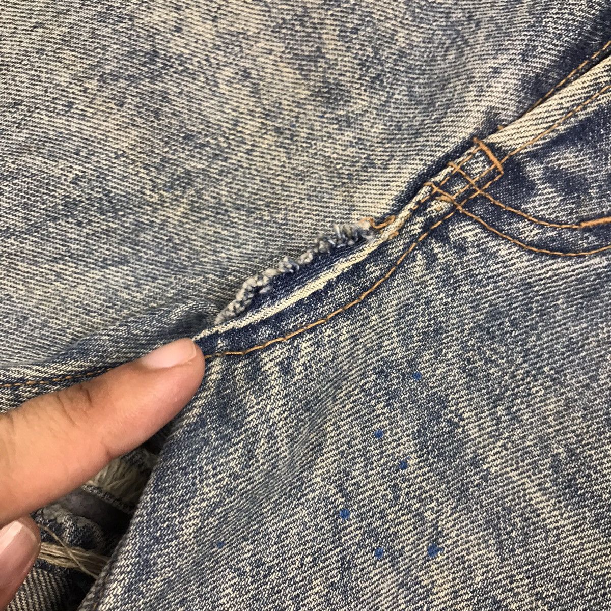 Japanese Brand ENTIA DISTRESSED DENIM JAPAN STYLE DENIM PANTS Size US 30 / EU 46 - 14 Thumbnail