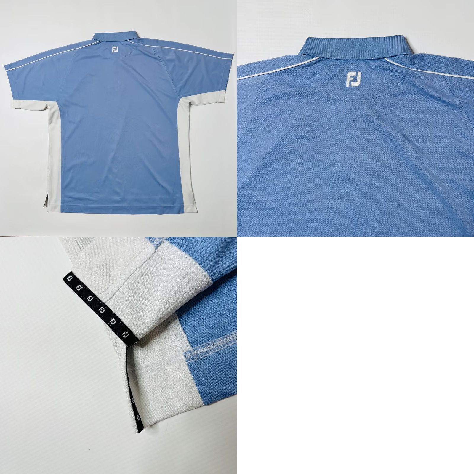 Footjoy FJ FootJoy Athletic Fit Short Sleeve Golf Polo Mens XL Blue White Color Block Polo Shirt Size US XL / EU 56 / 4 - 8 Thumbnail