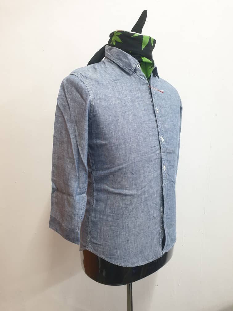 ABAHOUSE Abahouse Japanese brand blue colour chambray shirt Size US S / EU 44-46 / 1 - 10 Thumbnail