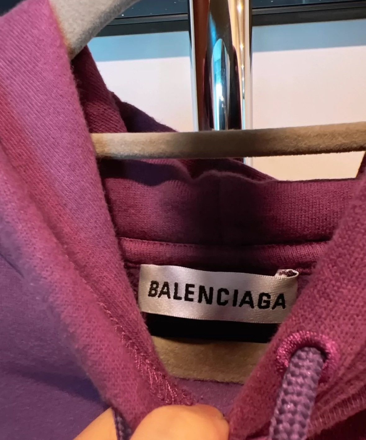 Balenciaga BALENCIAGA Purple Hoodie2412-Nextarrow Size US XS / EU 42 / 0 - 6 Thumbnail