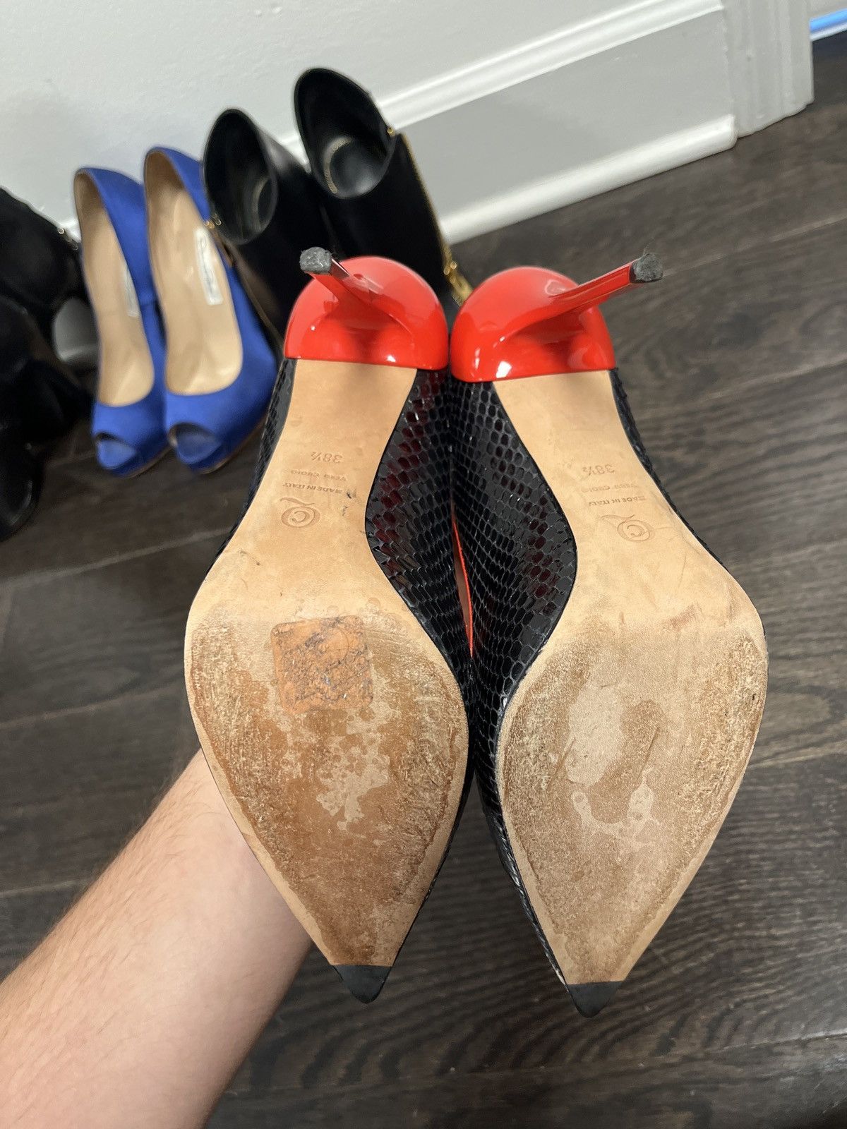 Alexander McQueen McQueen Snakeskin Heels Size US 8.5 / IT 38.5 - 4 Thumbnail