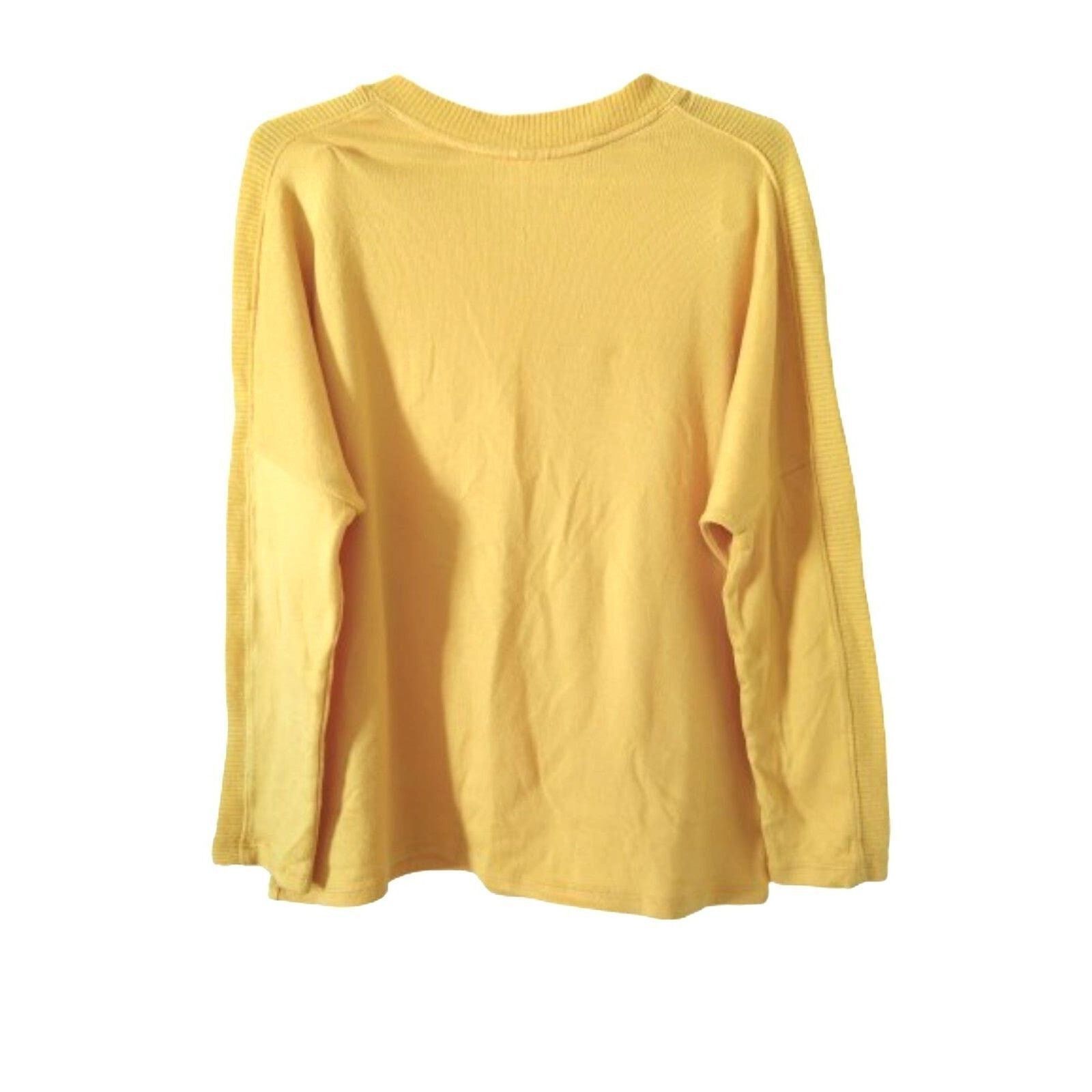 The Unbranded Brand Just Be yellow V-neck women's long sleeve sweater size M Size M / US 6-8 / IT 42-44 - 2 Thumbnail
