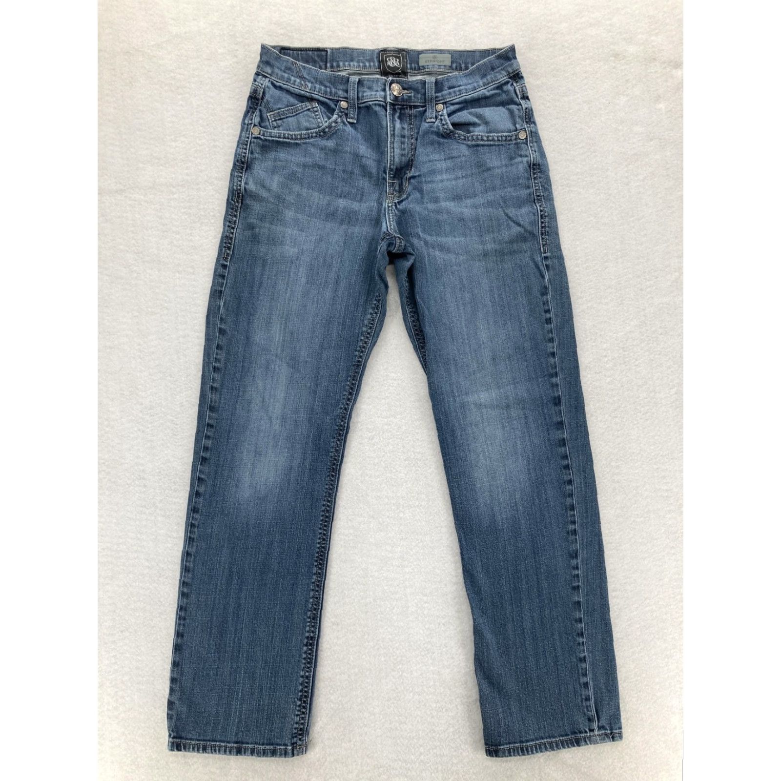 Vintage Rock & Republic Jeans Mens 32x32 Blue Straight Stretch Denim Zip Fly Grunge Rock Size US 32 / EU 48 - 2 Thumbnail