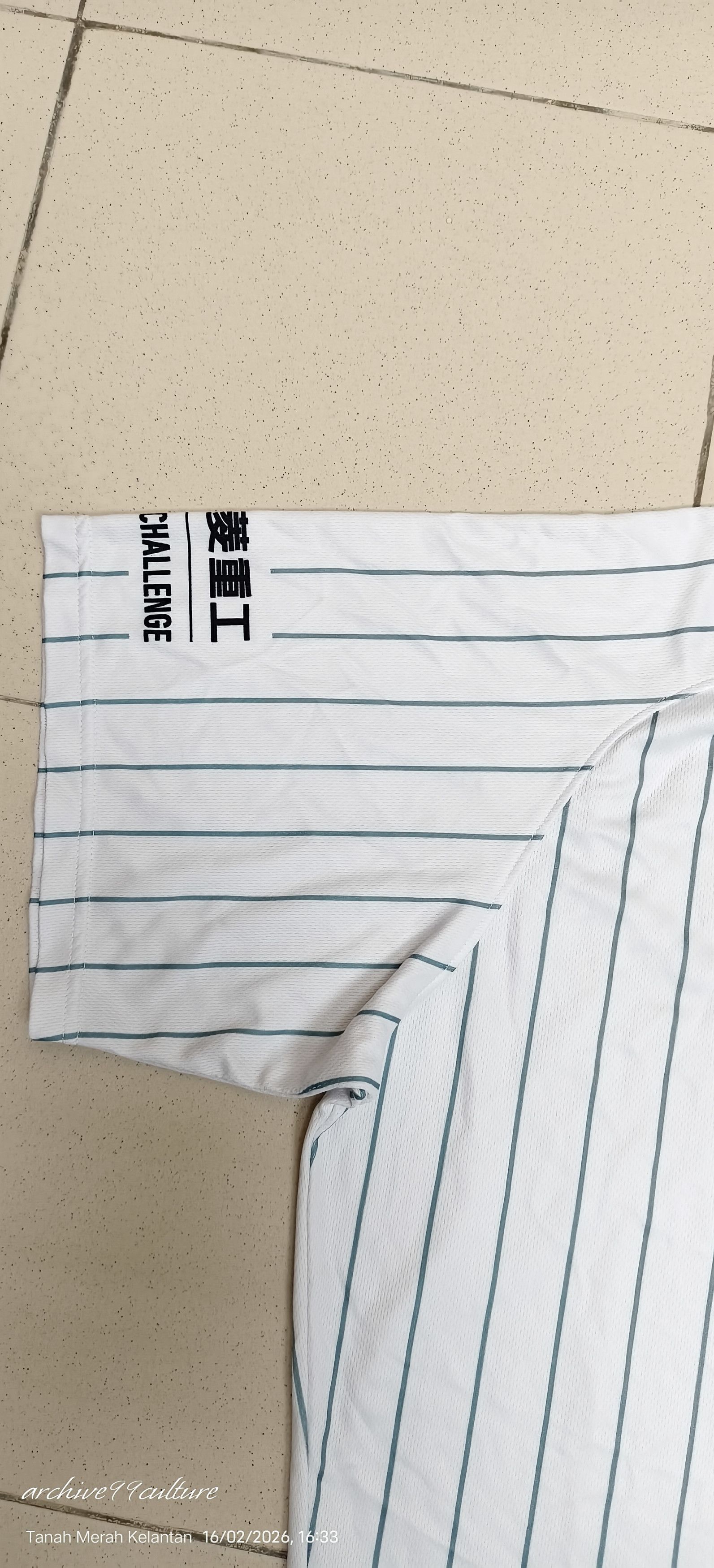 Japanese Brand RARE Mitsubishi Heavy Industries Pinstripe Baseball Jersey Size US XL / EU 56 / 4 - 4 Thumbnail