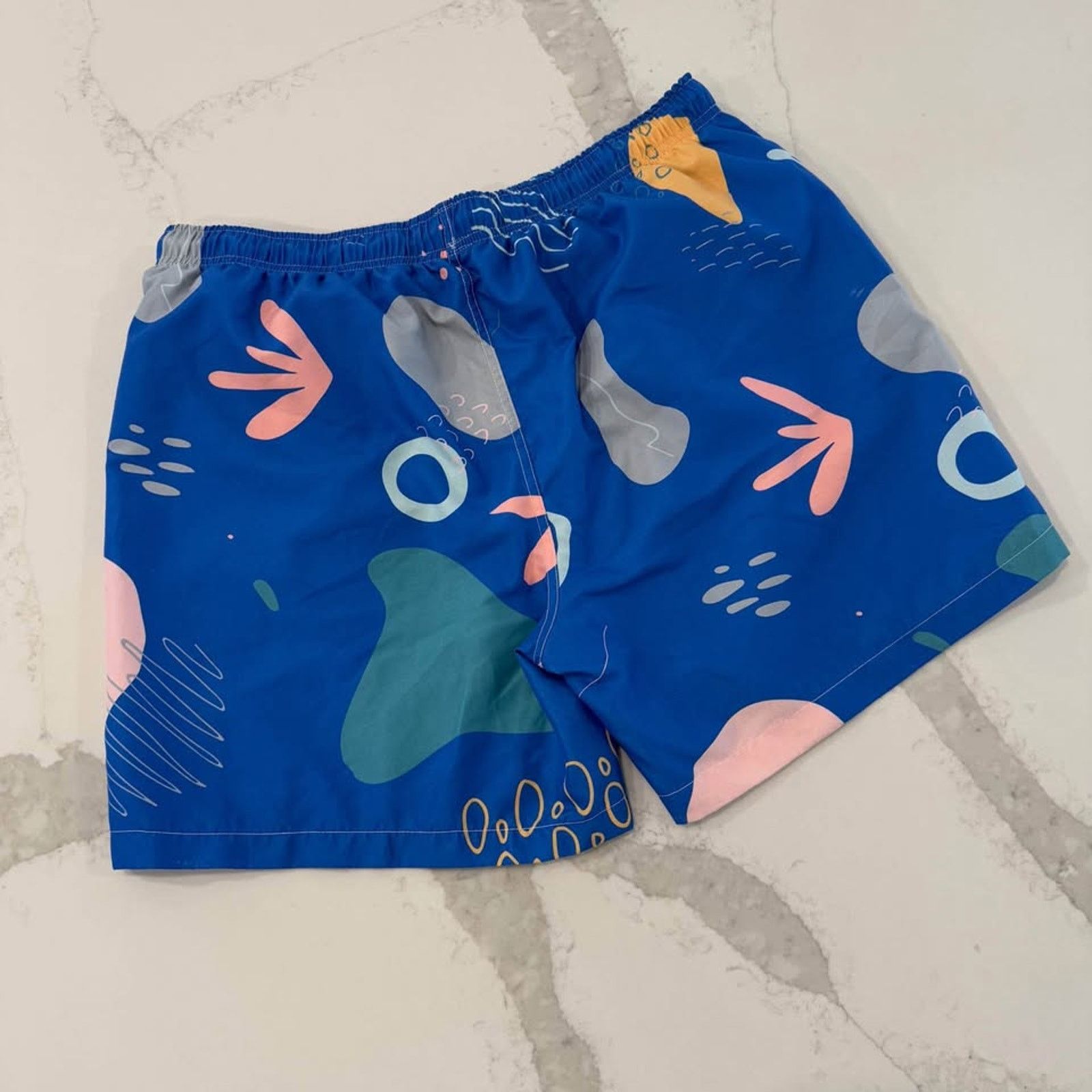 Shein SHEIN Swim Trunks Board Shorts Men's XL Blue/Abstract Design Size US 38 / EU 54 - 4 Thumbnail