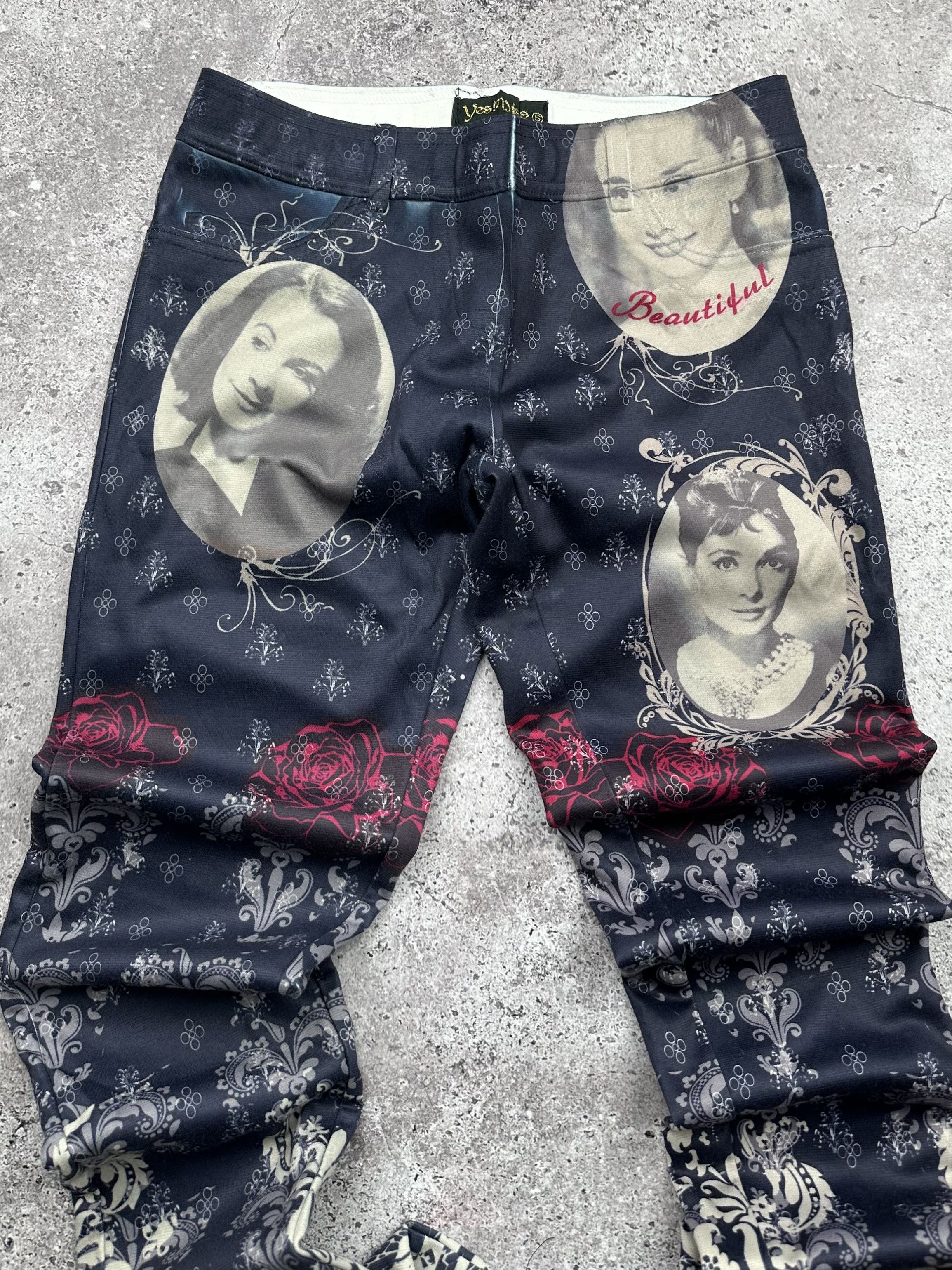 Vintage Vintage Printed Pants C541(V555) Size 26" / US 2 / IT 38 - 2 Thumbnail