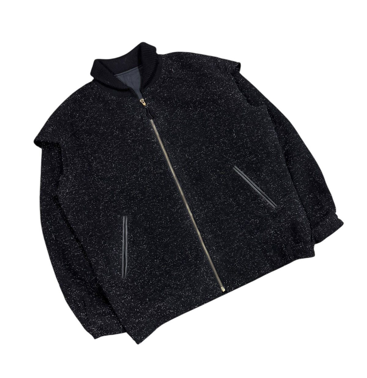 If Six Was Nine Btg🔥80’s Wool Alpaca Bomber Shawl Collar Zipper Jacket Size US L / EU 52-54 / 3 - 10 Thumbnail