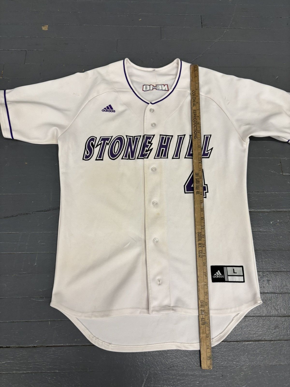 Adidas × Vintage Vintage adidas stone hill baseball jersey Size US L / EU 52-54 / 3 - 6 Thumbnail