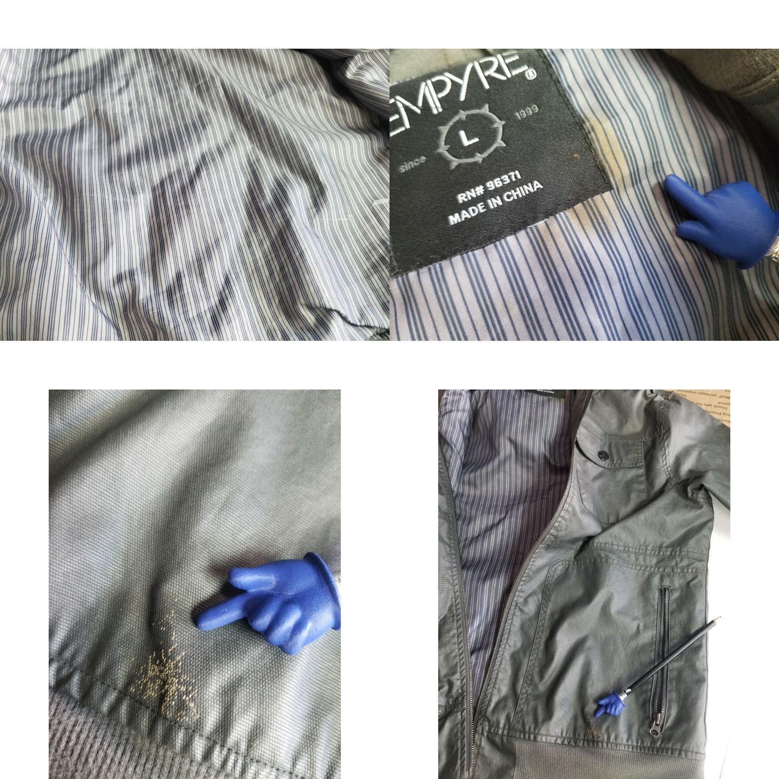 Empyre Empyre Jacket Hooded Full-Zip Gray L Men Pocketed Biker See All Pics Size US L / EU 52-54 / 3 - 8 Thumbnail