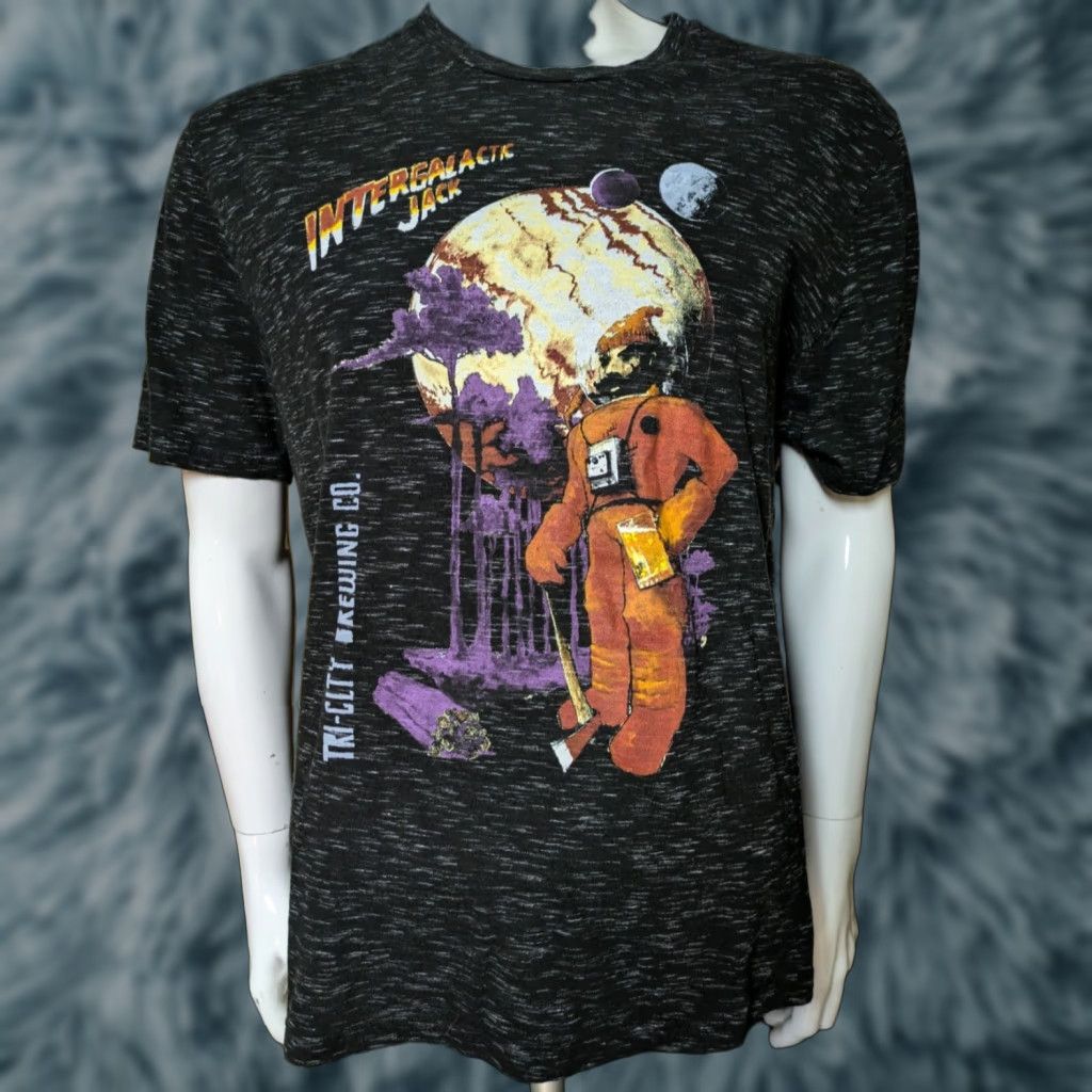 CO VINTAGE Tri-City Brewing Co Intergalactic Jack T Shirt Large Bay City MI Craft Beer Nice Size US L / EU 52-54 / 3 - 1 Thumbnail