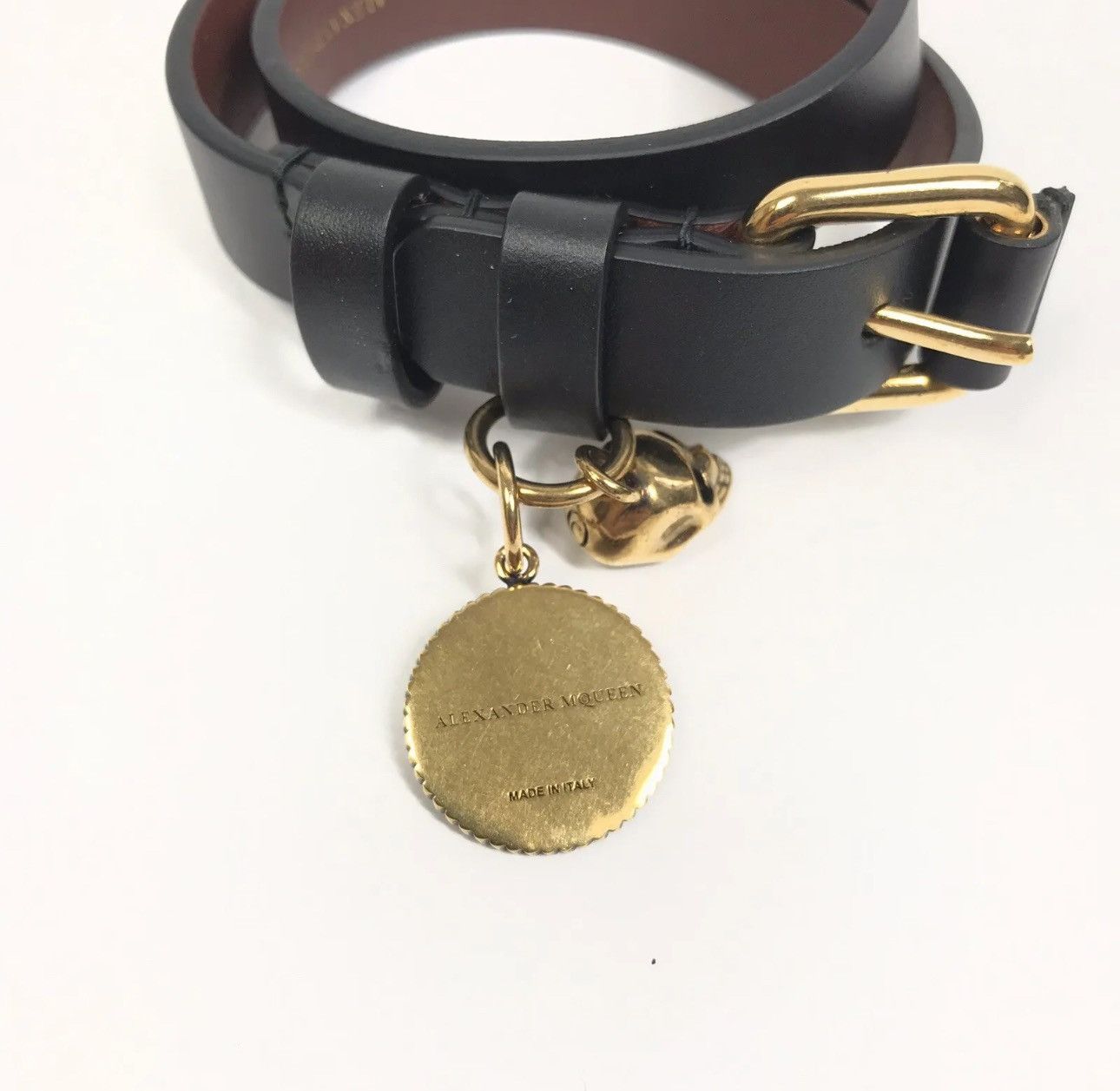 Alexander McQueen Alexander Mcqueen Leather Skull Bracelet One Size Size ONE SIZE - 2 Thumbnail