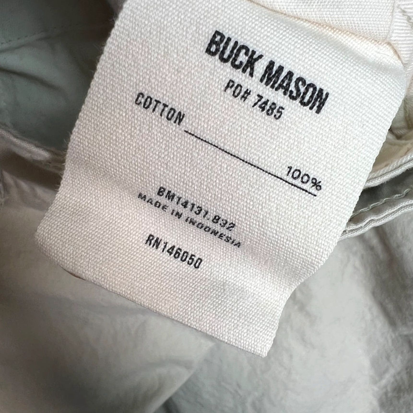 Buck Mason Buck Mason Mens Size 34 Chino Pants Casual Straight-Leg Beige Cotton Flat Front 34 in Inseam 24 in Size US 34 / EU 50 - 4 Thumbnail