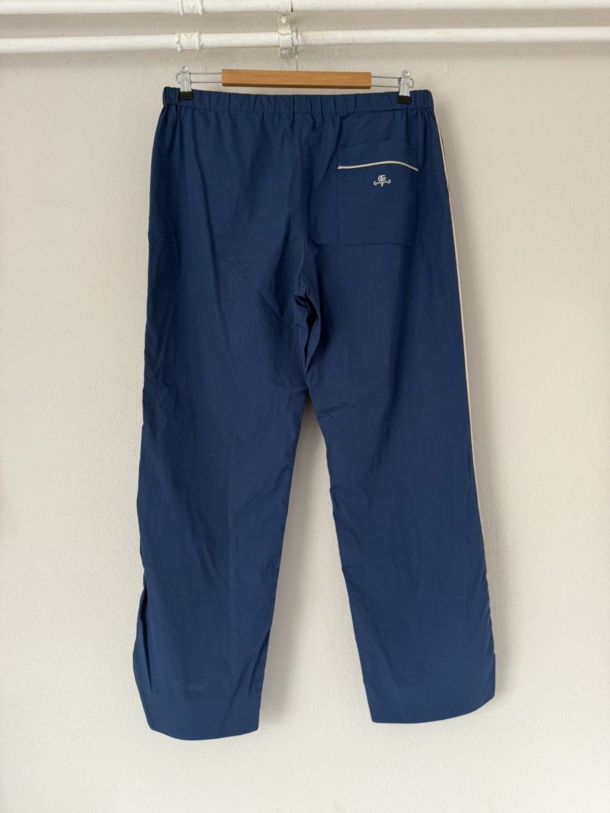 Gucci Gucci Track Pants in Navy Cotton with Side Stripe – Size 52 Size US 30 / EU 46 - 5 Thumbnail