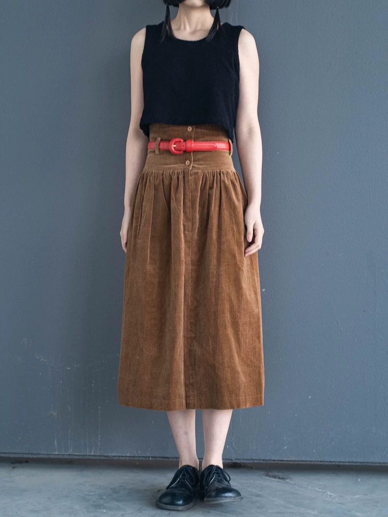 Kenzo KENZO Brown suede high waist skirt vintage Size 27" / US 4 / IT 40 - 1 Thumbnail