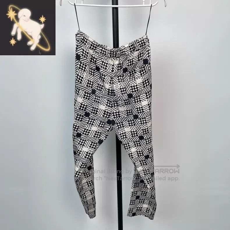 Louis Vuitton Louis Vuitton Black and white houndstooth drawstring slack Size US 36 / EU 52 - 1 Thumbnail