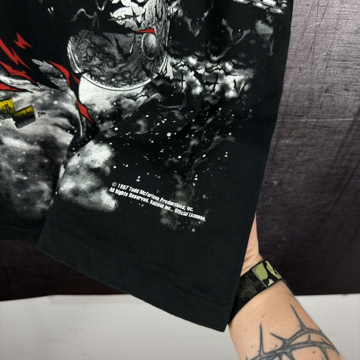 Vintage RARE Vintage 1997 Spawn AOP t shirt tee comics full printed Size US XL / EU 56 / 4 - 4 Thumbnail