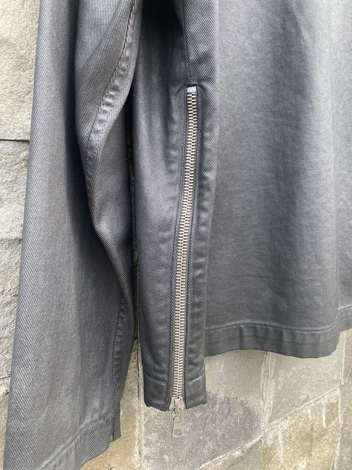 Dries Van Noten AW13 Dries Van Noten Waxed Denim Zip Sweater Size US L / EU 52-54 / 3 - 6 Thumbnail