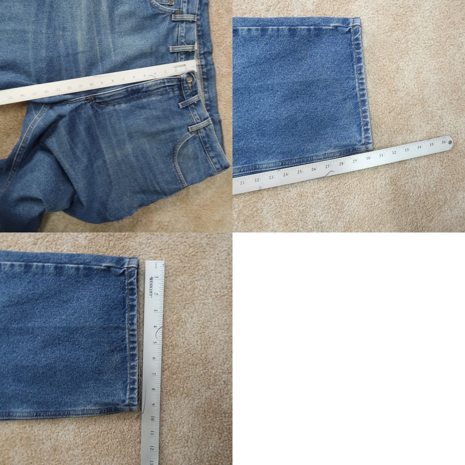 Carhartt VINTAGE Carhartt Jeans Men 44x30 Blue Denim Relaxed 5-Pocket Straight Vintage Grunge 80s 90s American Rock Mens Size US 44 / EU 60 - 8 Thumbnail