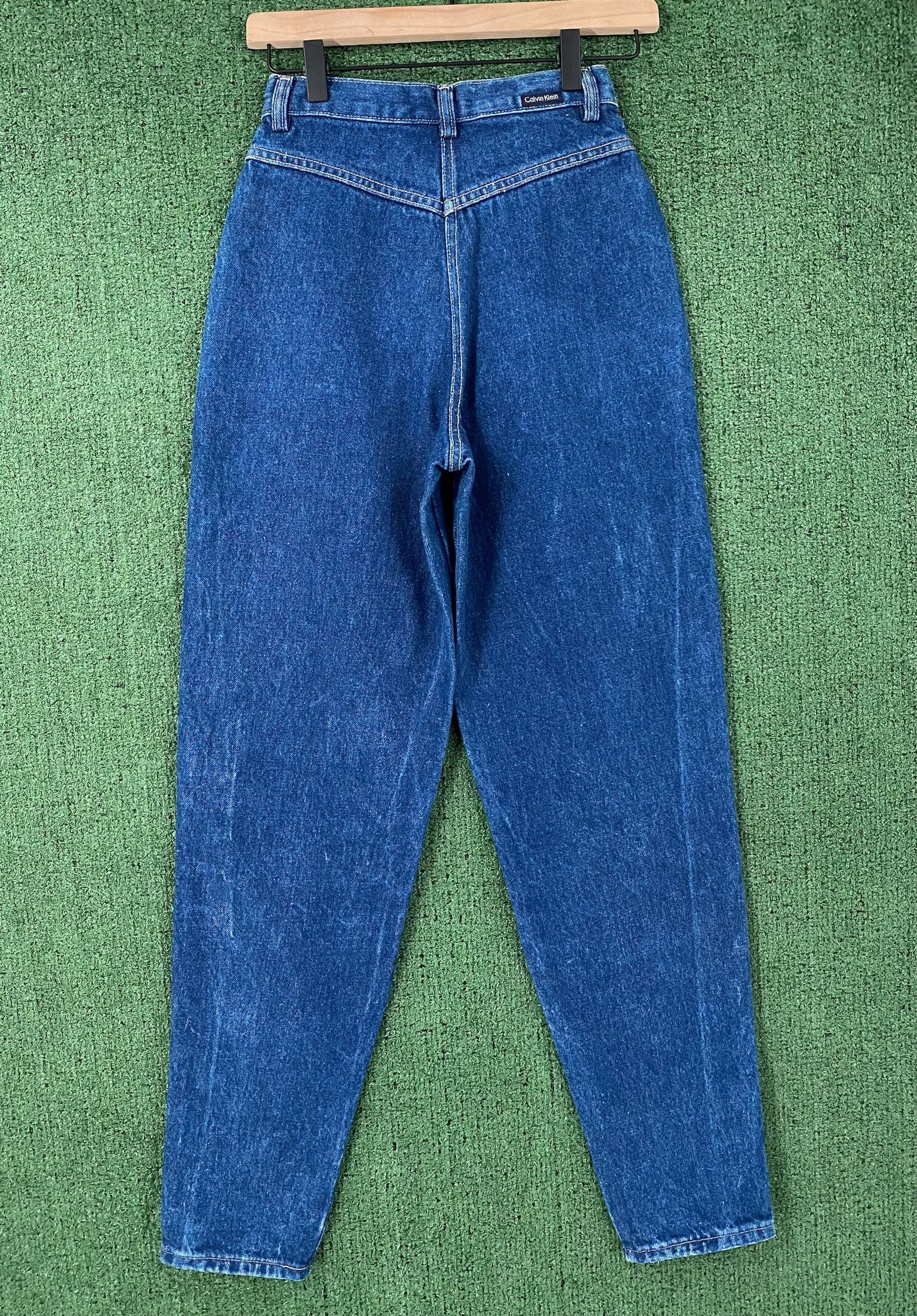 Vintage 80's Calvin Klein CK Denim Bareback Jeans Women’s 22” Waist Size 22" - 5 Thumbnail