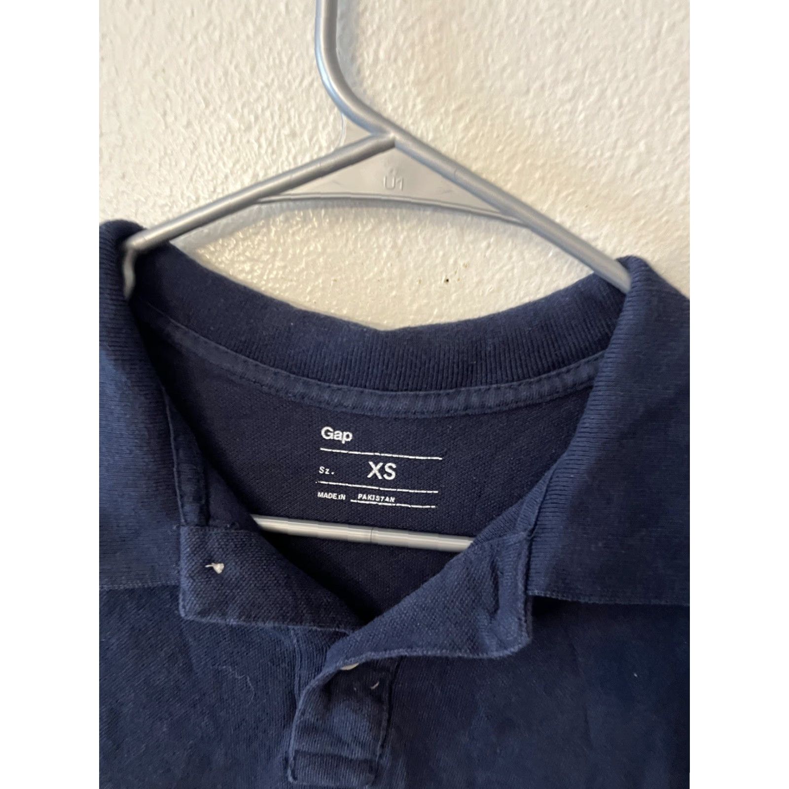 Gap GAP Polo Shirt Mens XS Navy Short Sleeve Stretch Polo Shirt Blue Knit Solid Vintage No Size US XS / EU 42 / 0 - 2 Thumbnail