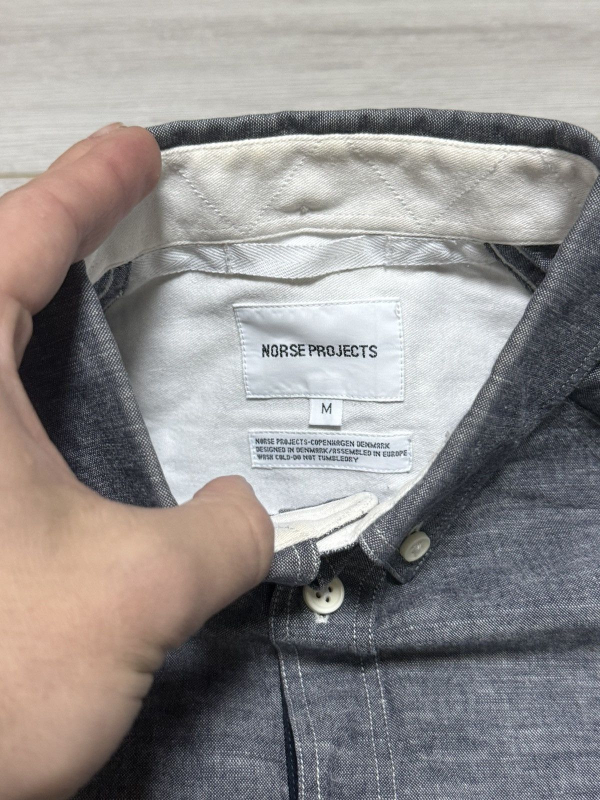 Norse Projects Norse Projects benno chambray shirt buttons Size US M / EU 48-50 / 2 - 5 Thumbnail