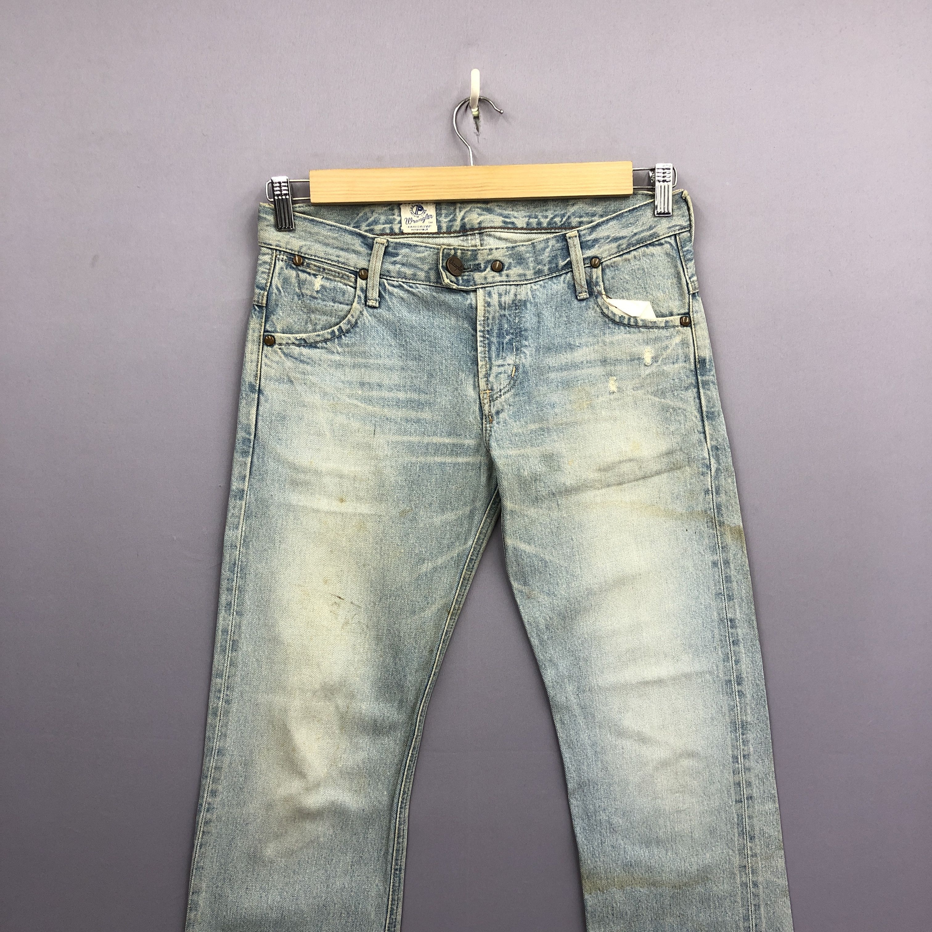 Wrangler Vintage 90s Wrangler Selvedge Flare Jeans Faded Denim Size US 32 / EU 48 - 3 Thumbnail