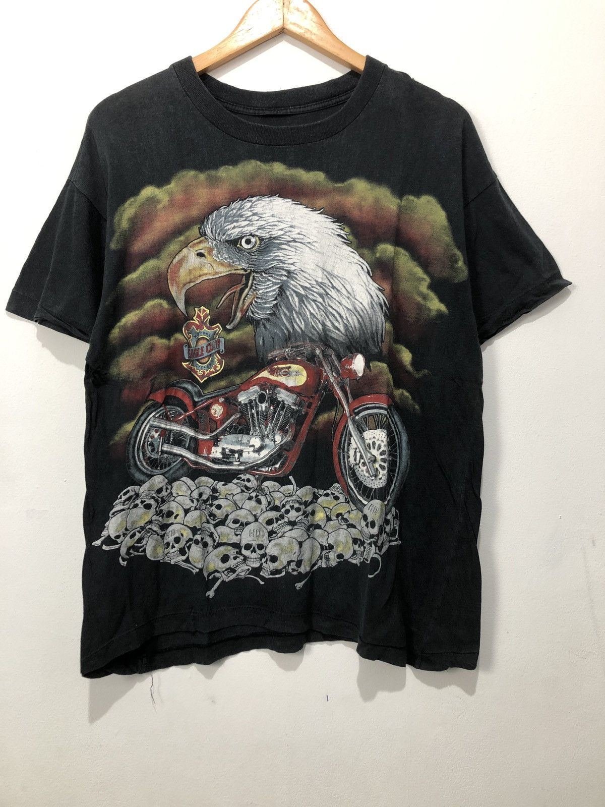 Vintage Vintage Eagle Club Motors Cycles T-Shirt Size US L / EU 52-54 / 3 - 1 Thumbnail