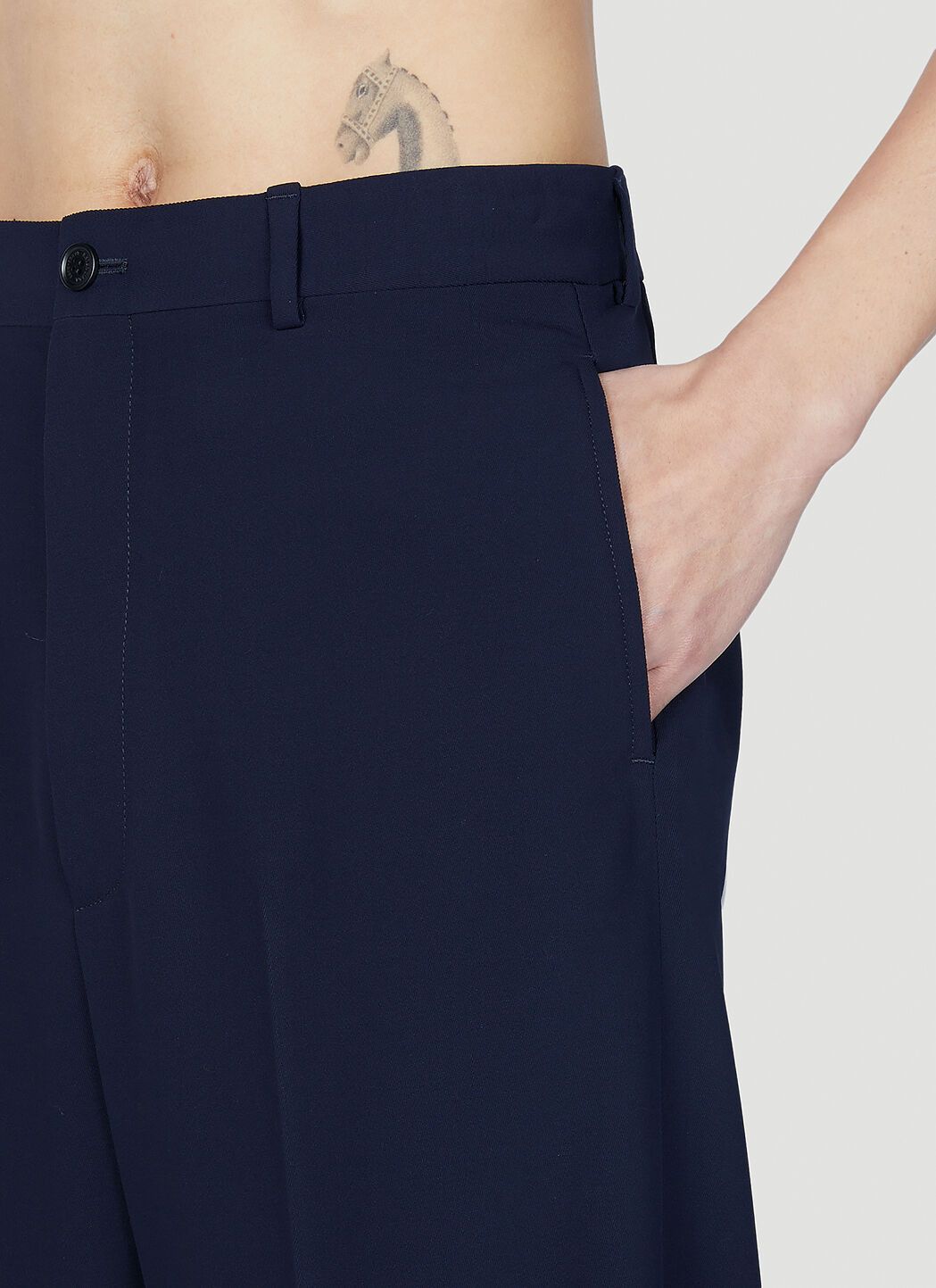 Balenciaga o1y1224 Casual Pant in Navy Blue Size US 36 / EU 52 - 5 Thumbnail