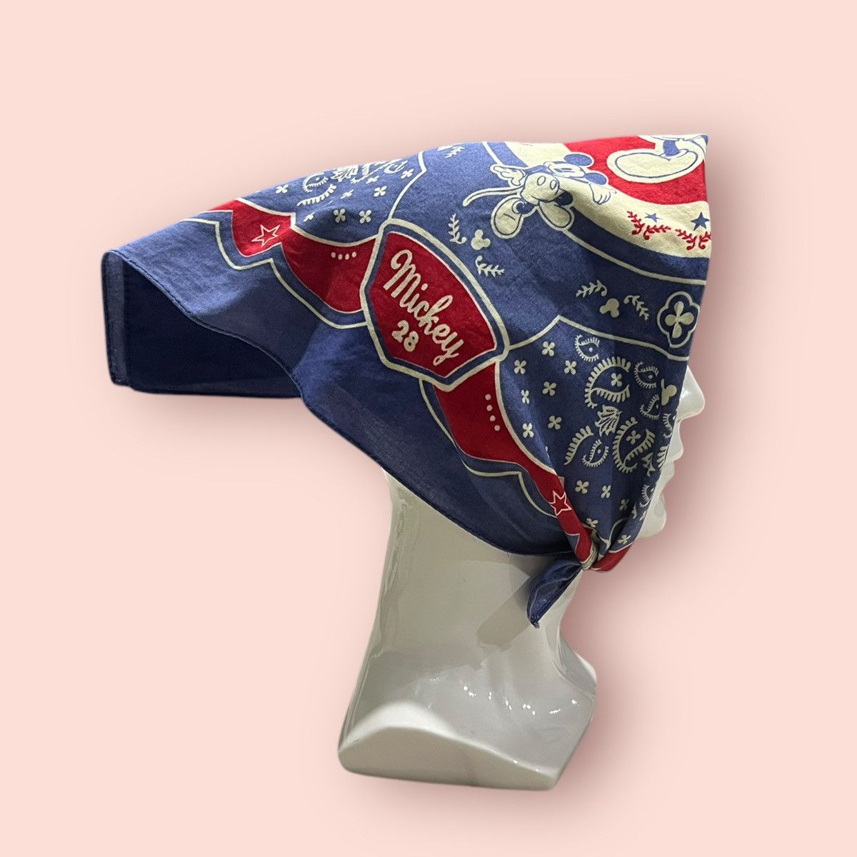 Disney × Mickey Mouse × Vintage VINTAGE DISNEY MICKEY MOUSE BANDANA / HANDKERCHIEF / SCARF Size ONE SIZE - 9 Thumbnail