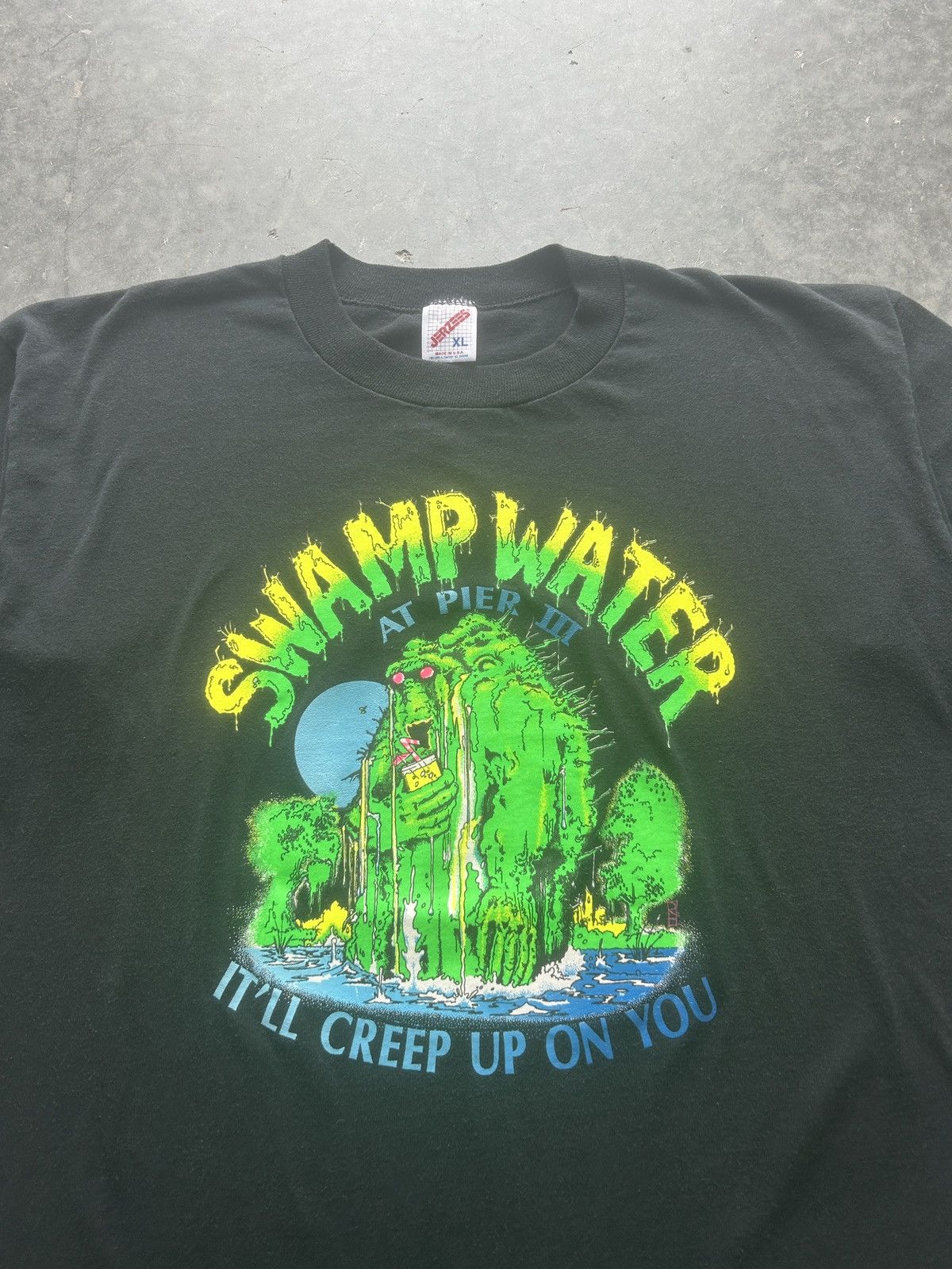 Vintage Vintage 90s Swampwater Graphic Tee Size US L / EU 52-54 / 3 - 1 Thumbnail