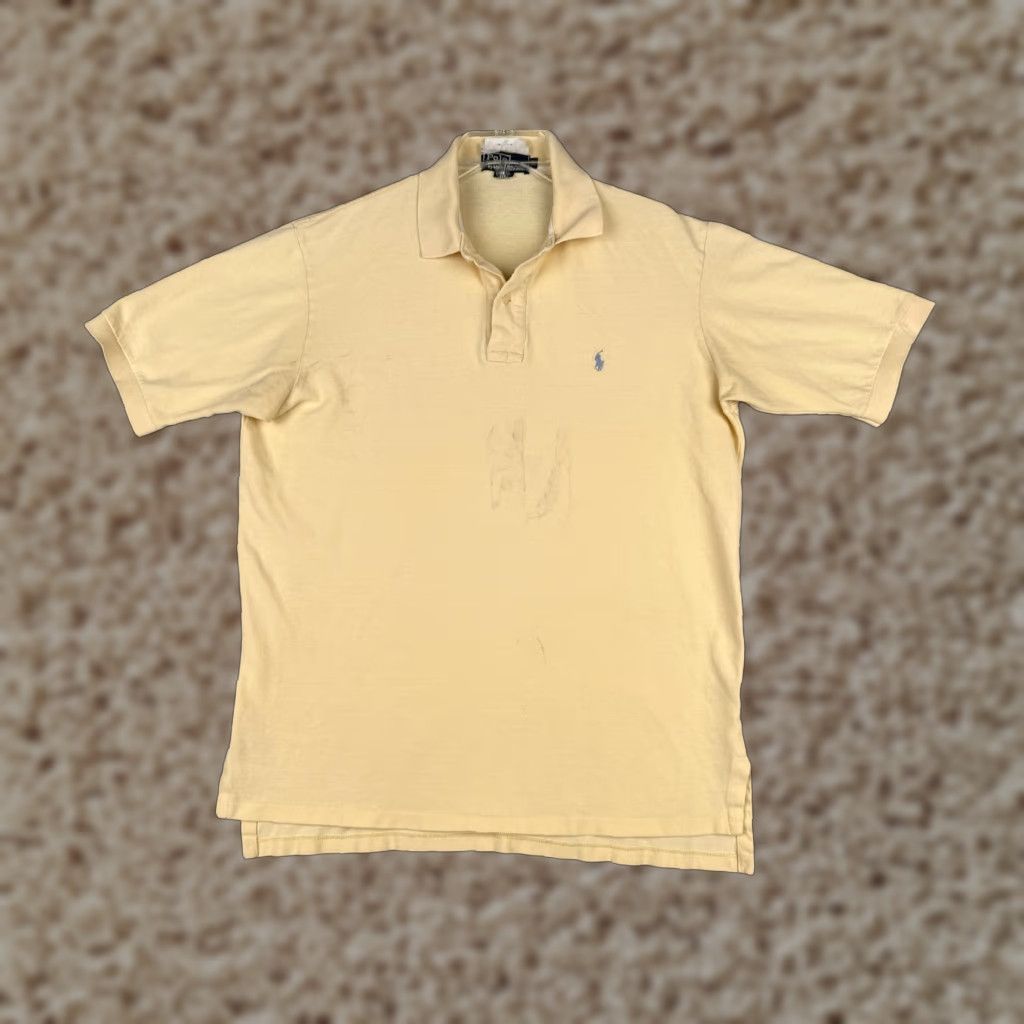 Ralph Lauren VINTAGE Polo Ralph Lauren Polo Shirt Mens L Yellow 100% Cotton Pony Polo Shirt Mens L Yellow 100% Cotton Pony READ ME Size US L / EU 52-54 / 3 - 1 Thumbnail