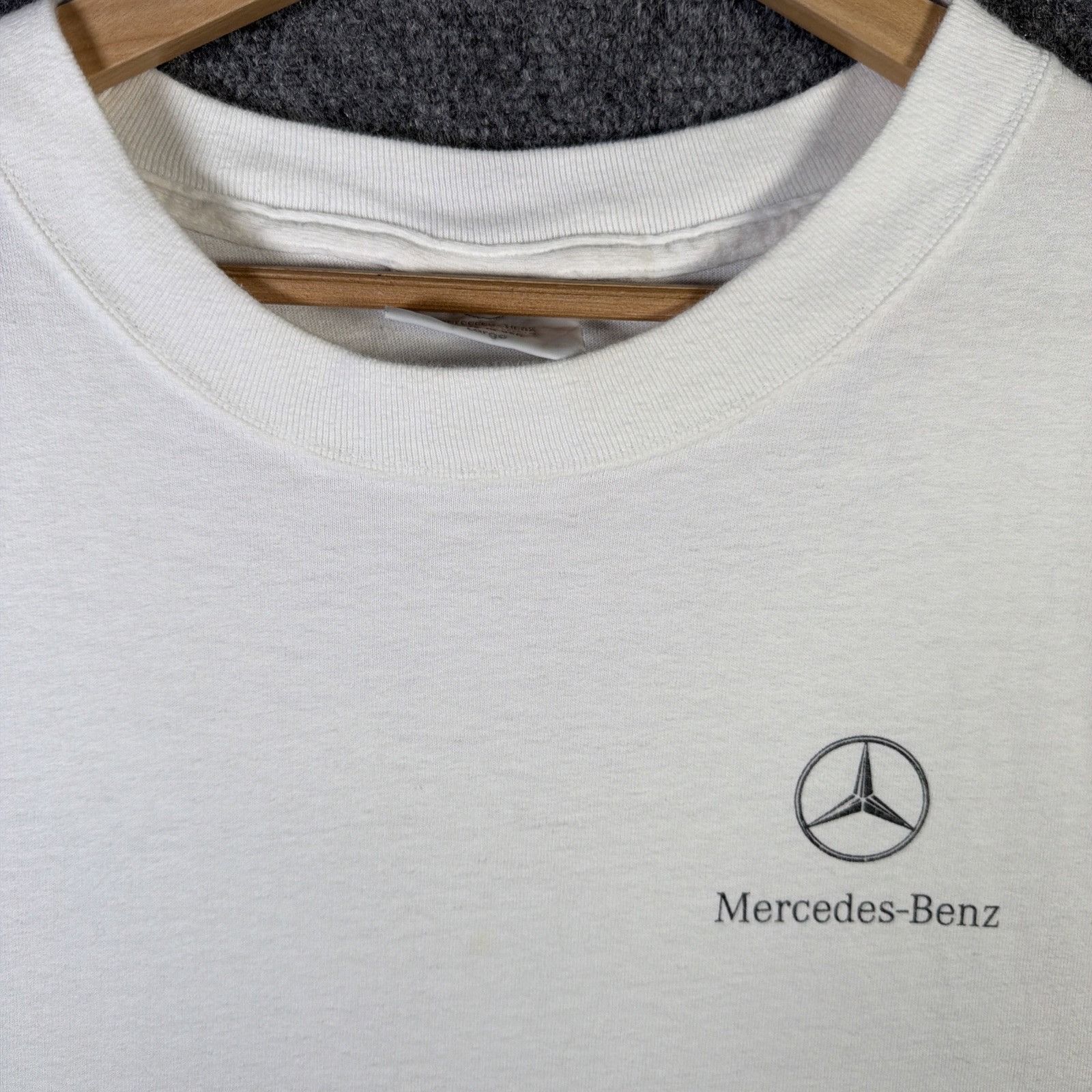 Mercedes-Benz Vintage Mercedes Benz Shirt Mens XL White 90s Promo Car Size US XL / EU 56 / 4 - 4 Thumbnail