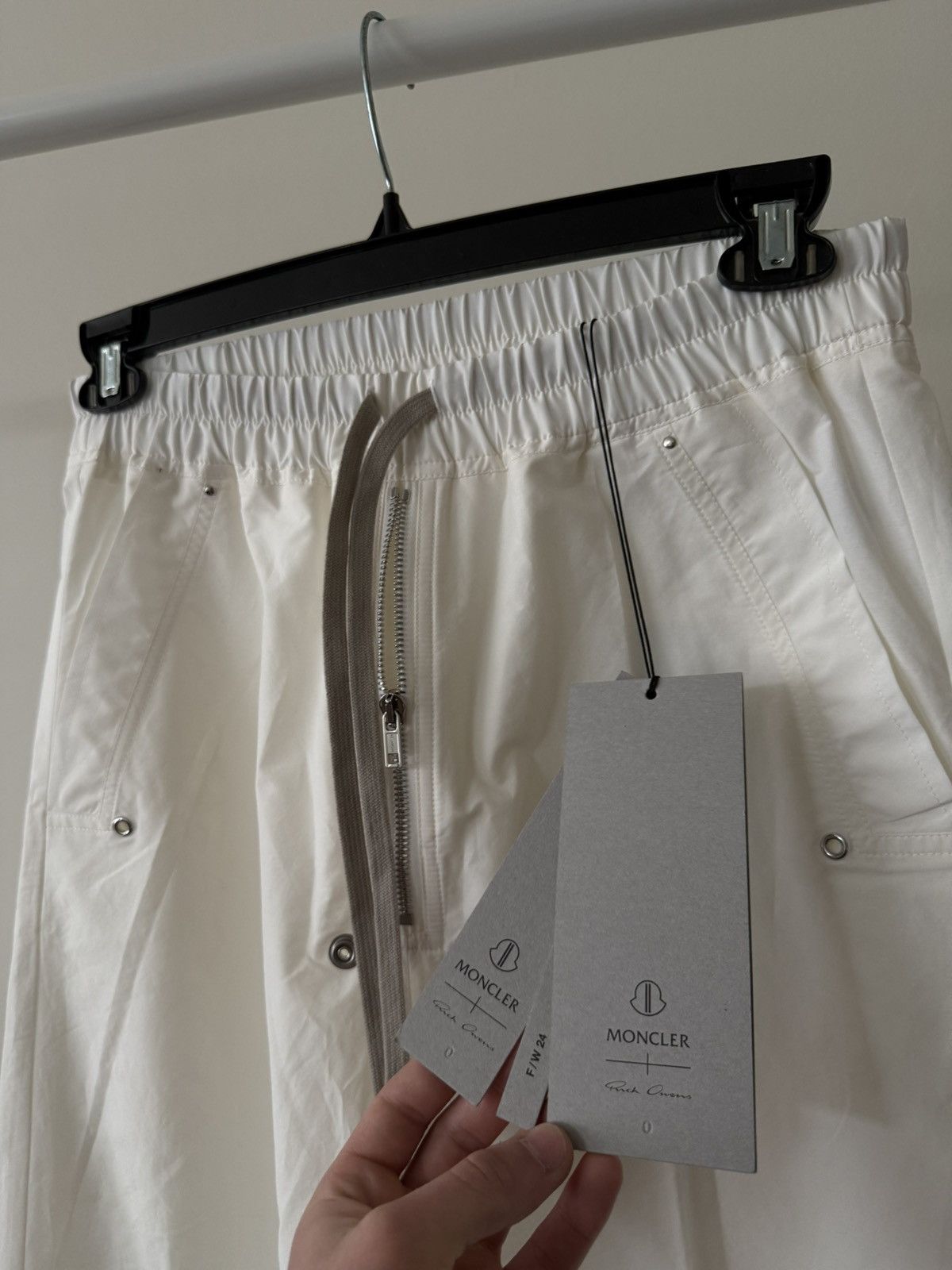 Other Moncler x Rick Owens Belas Trousers Pants Wide Leg Off-White Size US 31 - 3 Thumbnail