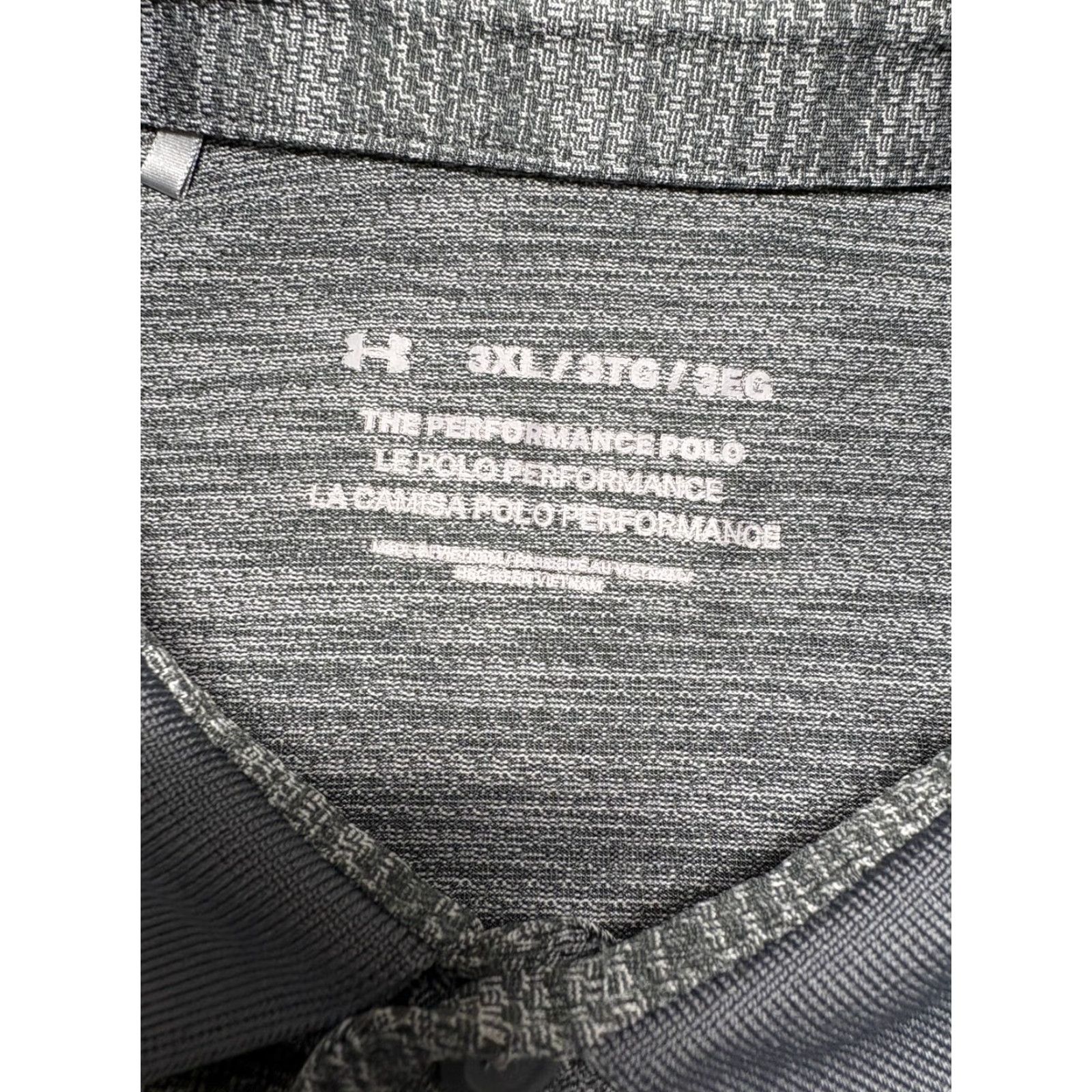 Under Armour Under Armour Polo Shirt Mens 3XL Gray Heather Short Sleeve Golf Sports Casual Quarter Button Collared Shirt Size US XXL / EU 58 / 5 - 7 Thumbnail