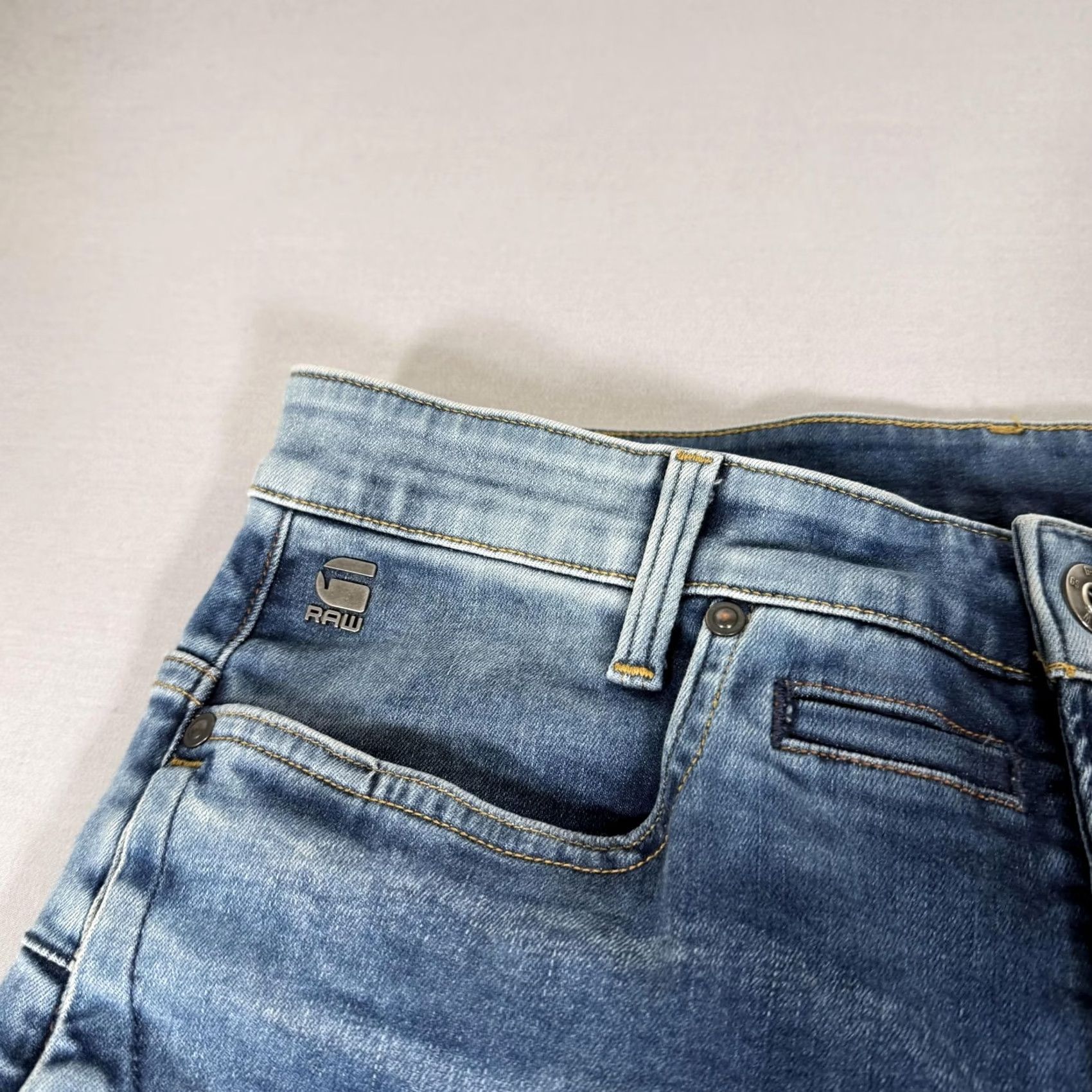 G-Star G-Star Jeans Mens 33x32 Blue D-Staq 3D Slim Denim Pants Skinny Stretch Casual Tapered 3D Size US 33 - 3 Thumbnail
